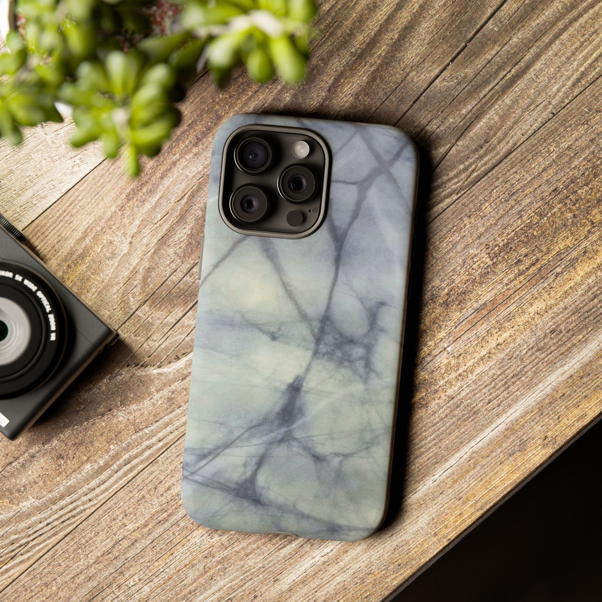 Phone Case, Eye-catching White Marble Look Tough Case by Studio Blitz