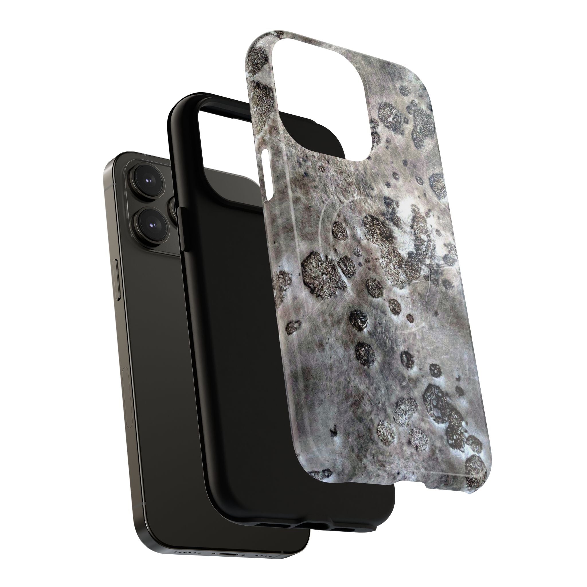 Tough Magnetic Phone Case with Moon Rock Art Design by Studio Blitz