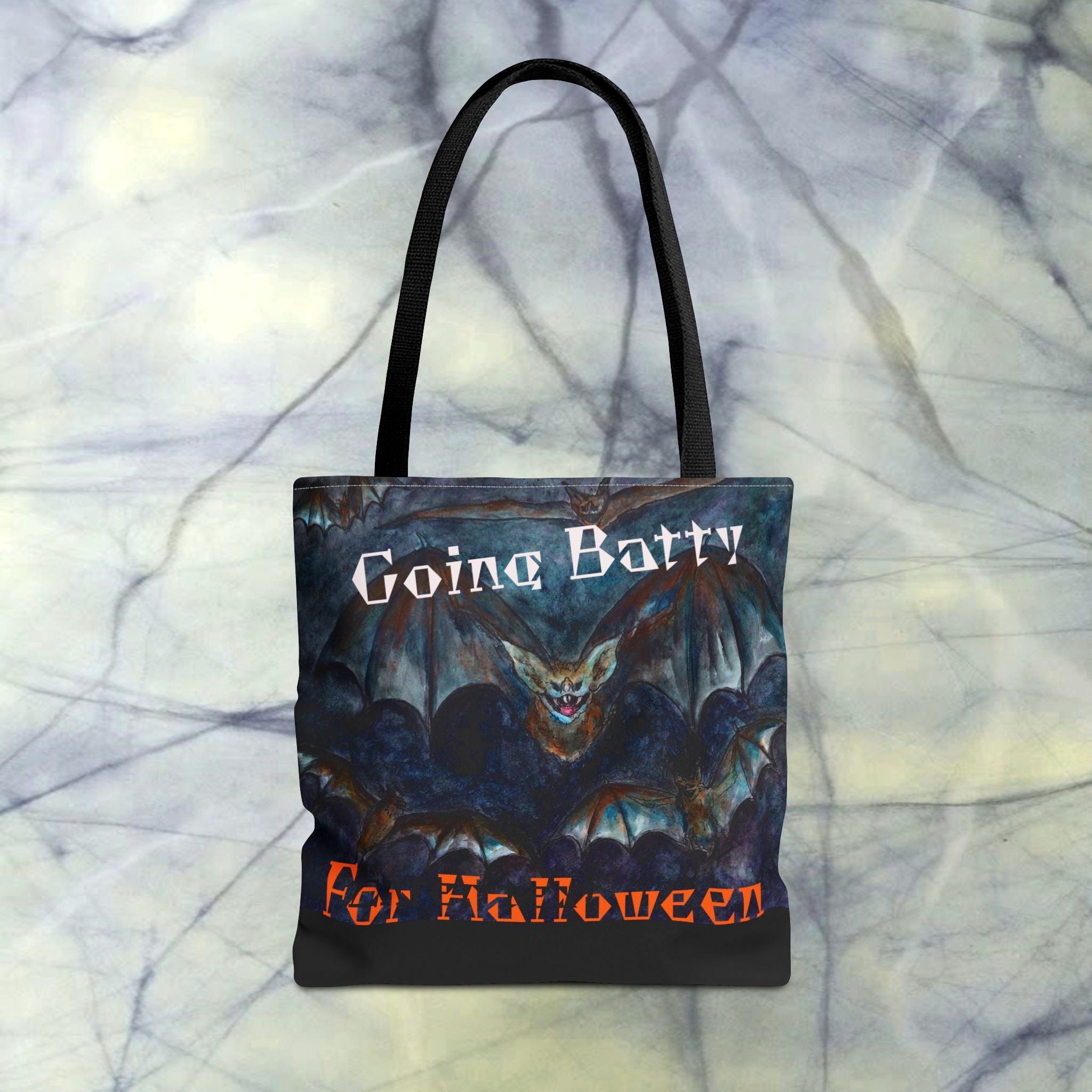 Spooky  Bat Halloween Tote Bag designed by Studio Blitz