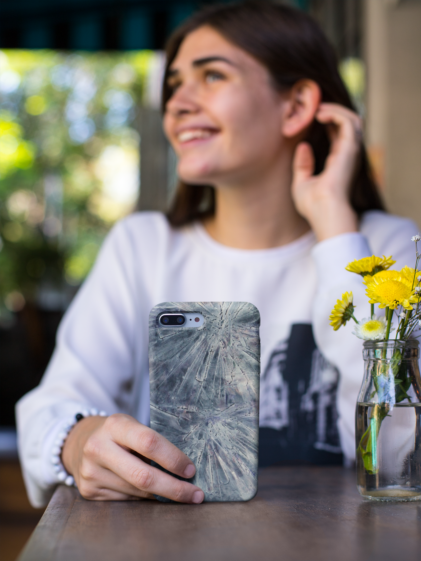 Phone Case with A Burst of Abstract Art Design by Studio Blitz