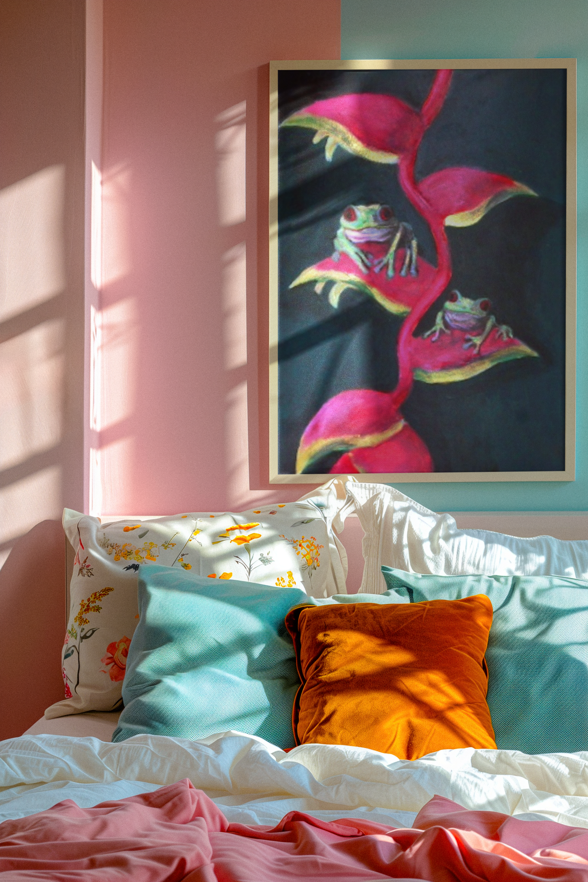 Tropical Frog Canvas Print designed by Studio Blitz