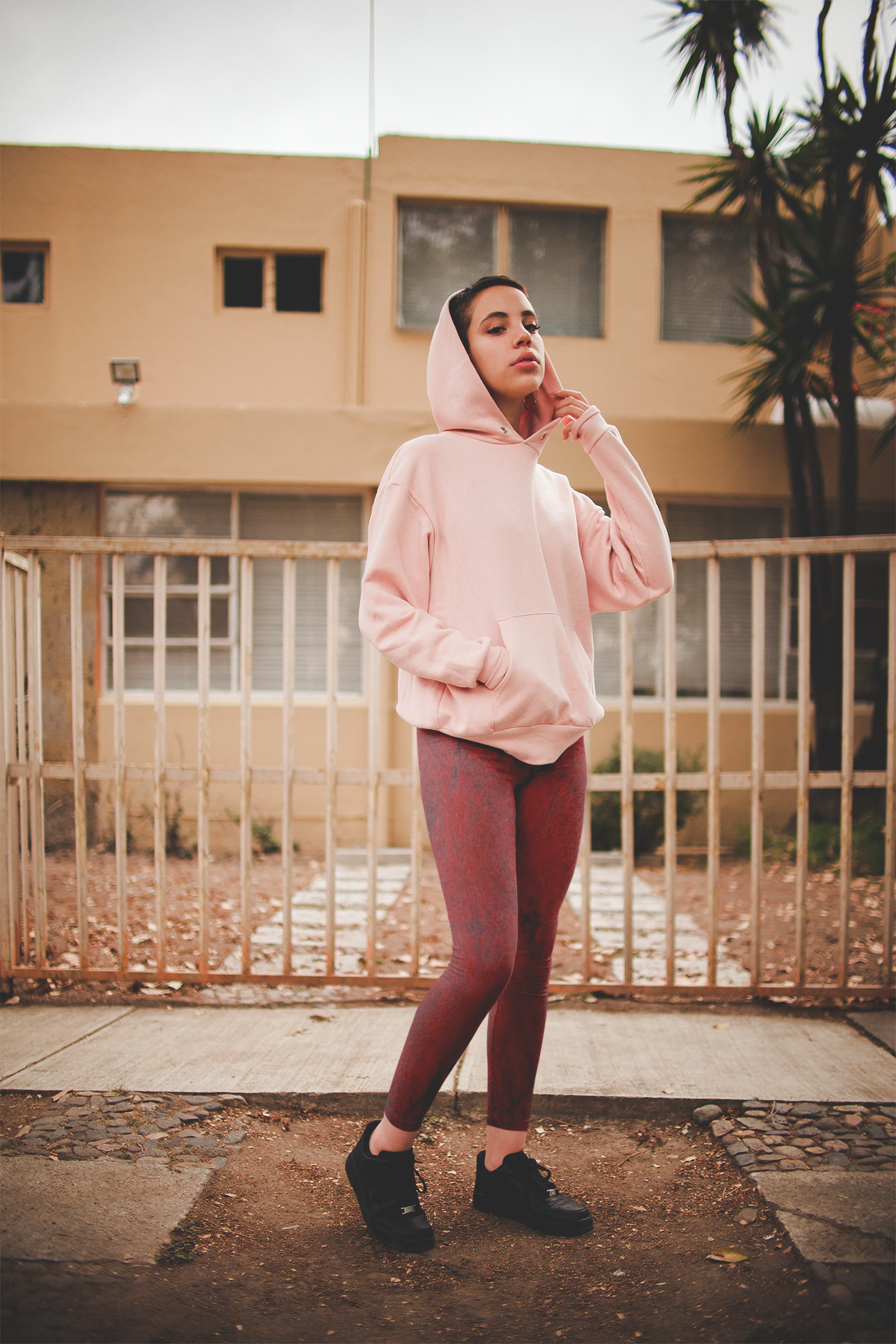 Youth Leggings - Funky Red Abstract Art by Studio Blitz