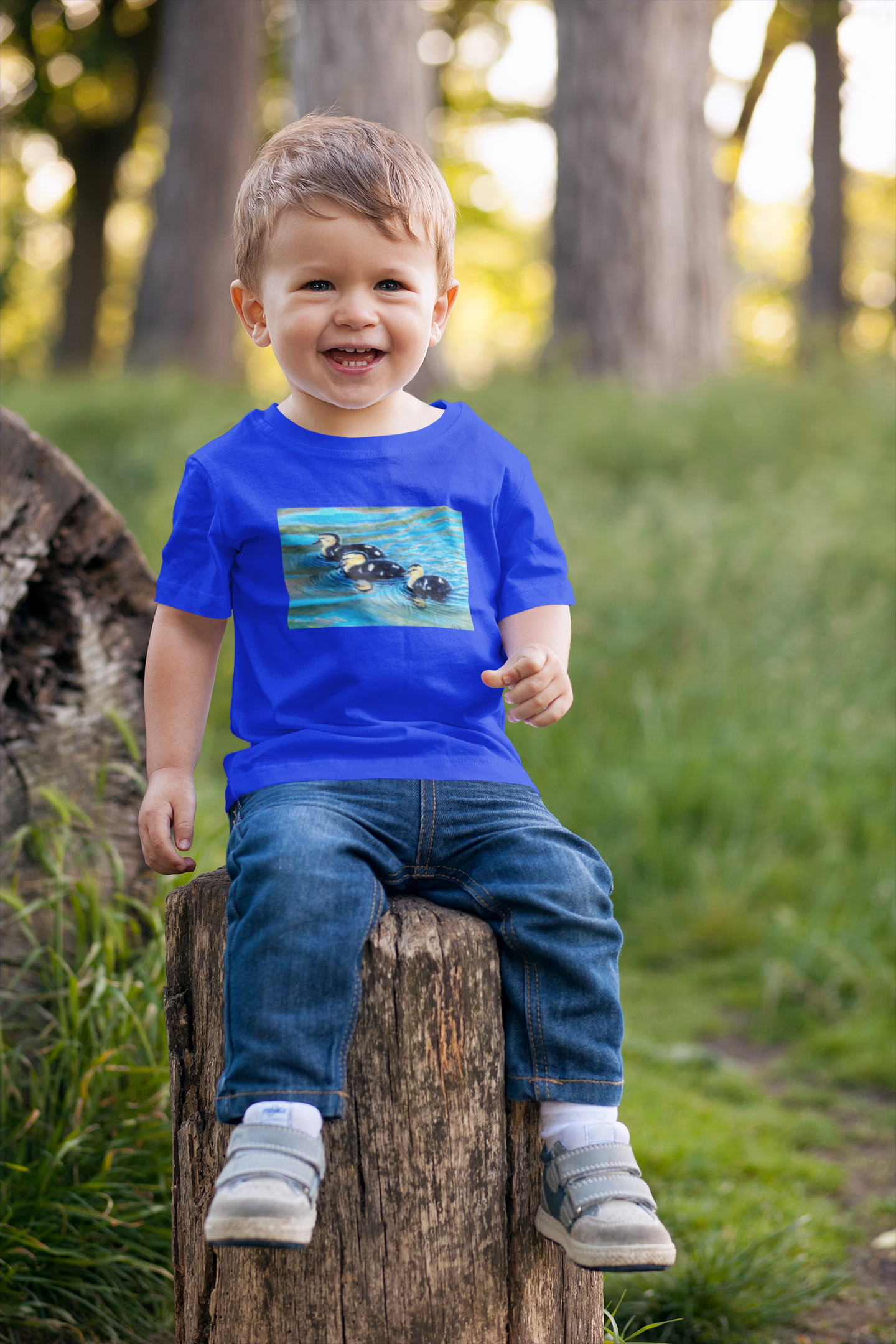 Nature-Inspired Toddler T-Shirt with Adorable Animal Art by Studio Blitz