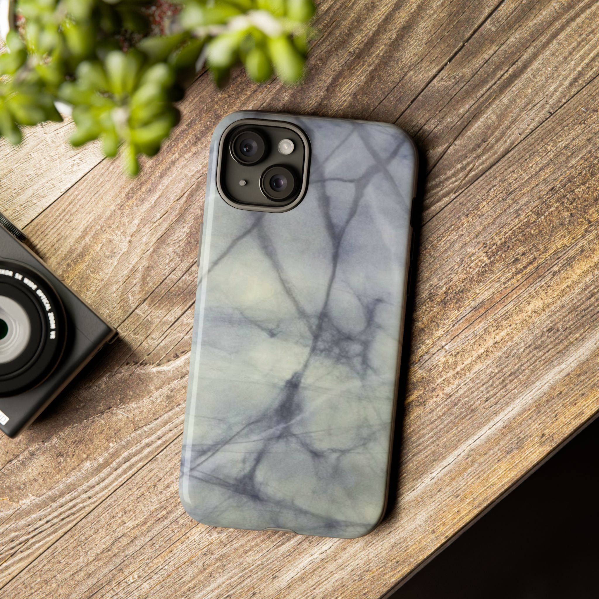 Phone Case, Eye-catching White Marble Look Tough Case by Studio Blitz