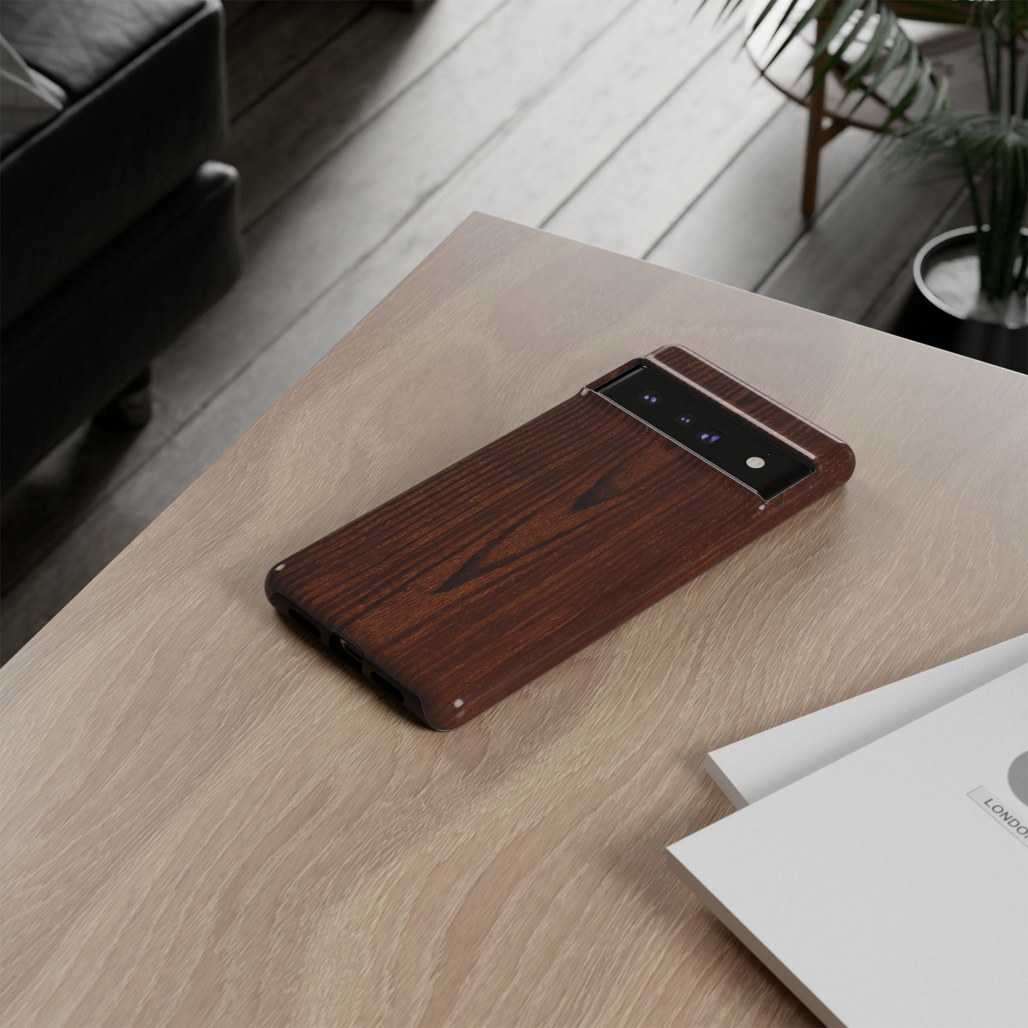 Tough Phone Case in Wooden Design by Studio Blitz
