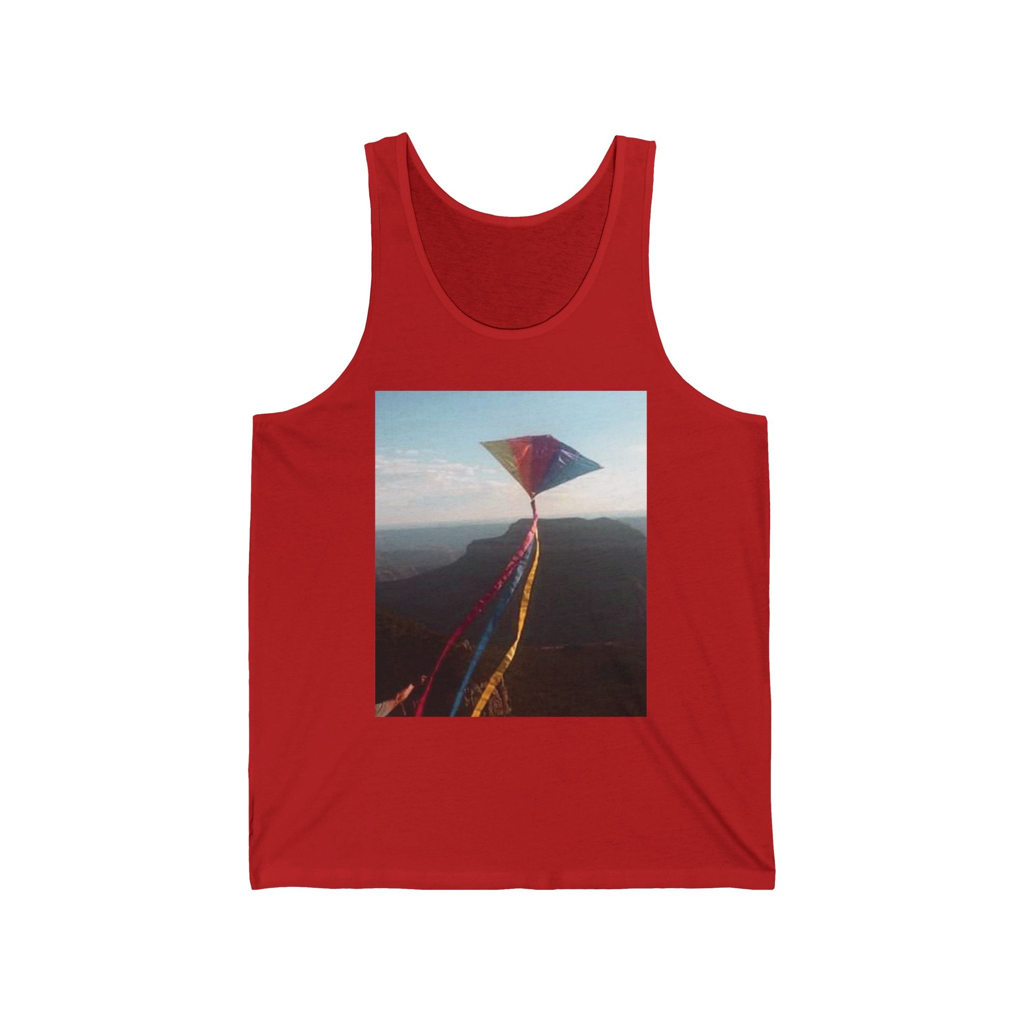 Kite Adventure Unisex Jersey Tank designed by Studio Blitz.