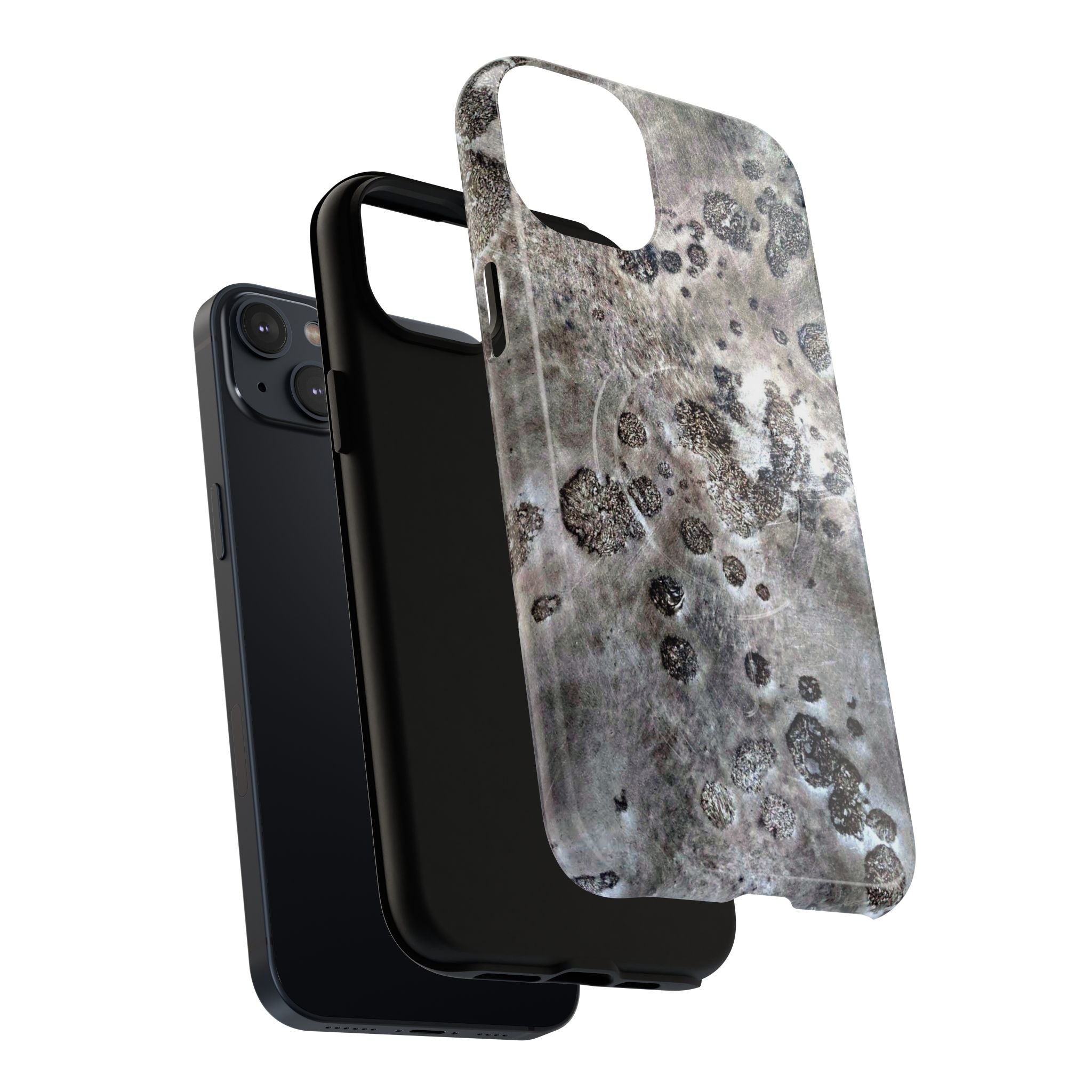 Tough Magnetic Phone Case with Moon Rock Art Design by Studio Blitz