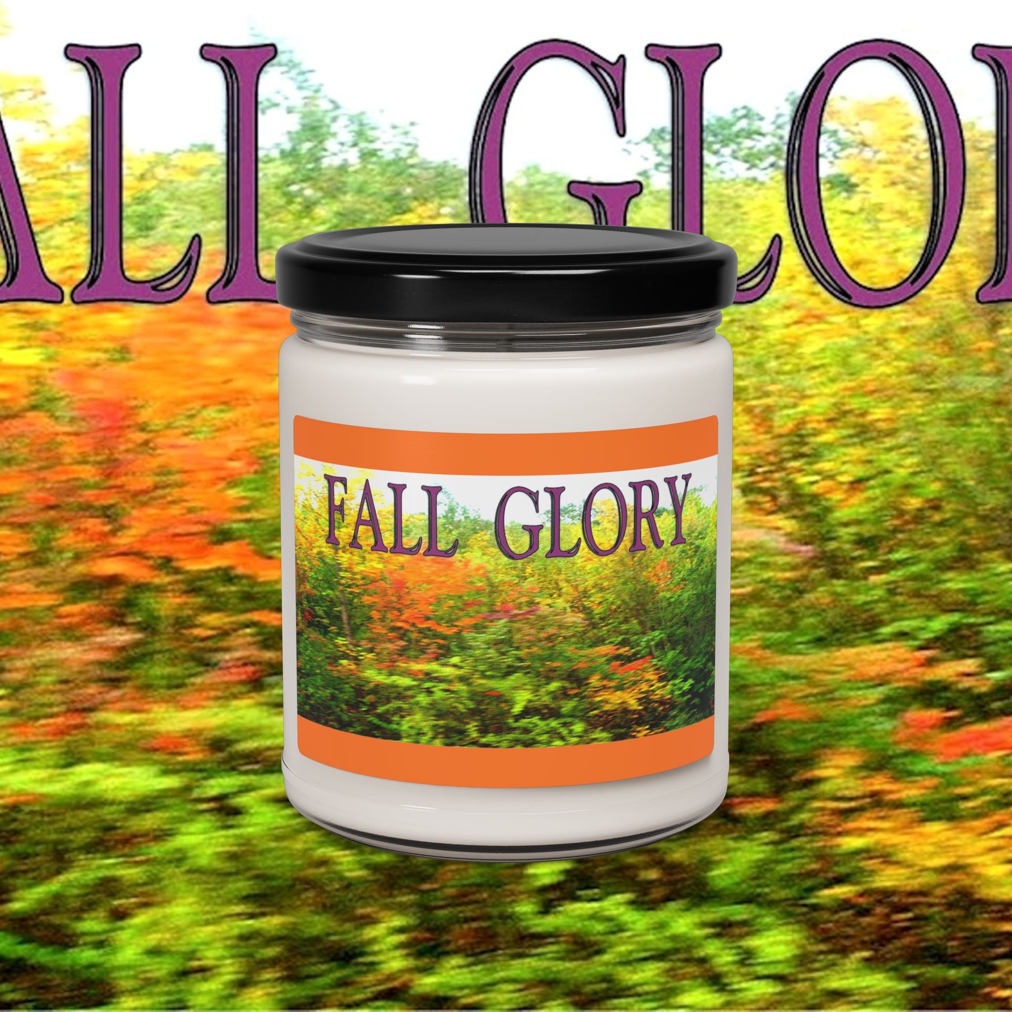 Soy Candle, Fall Glory Scent, 9oz, Studio Blitz Design