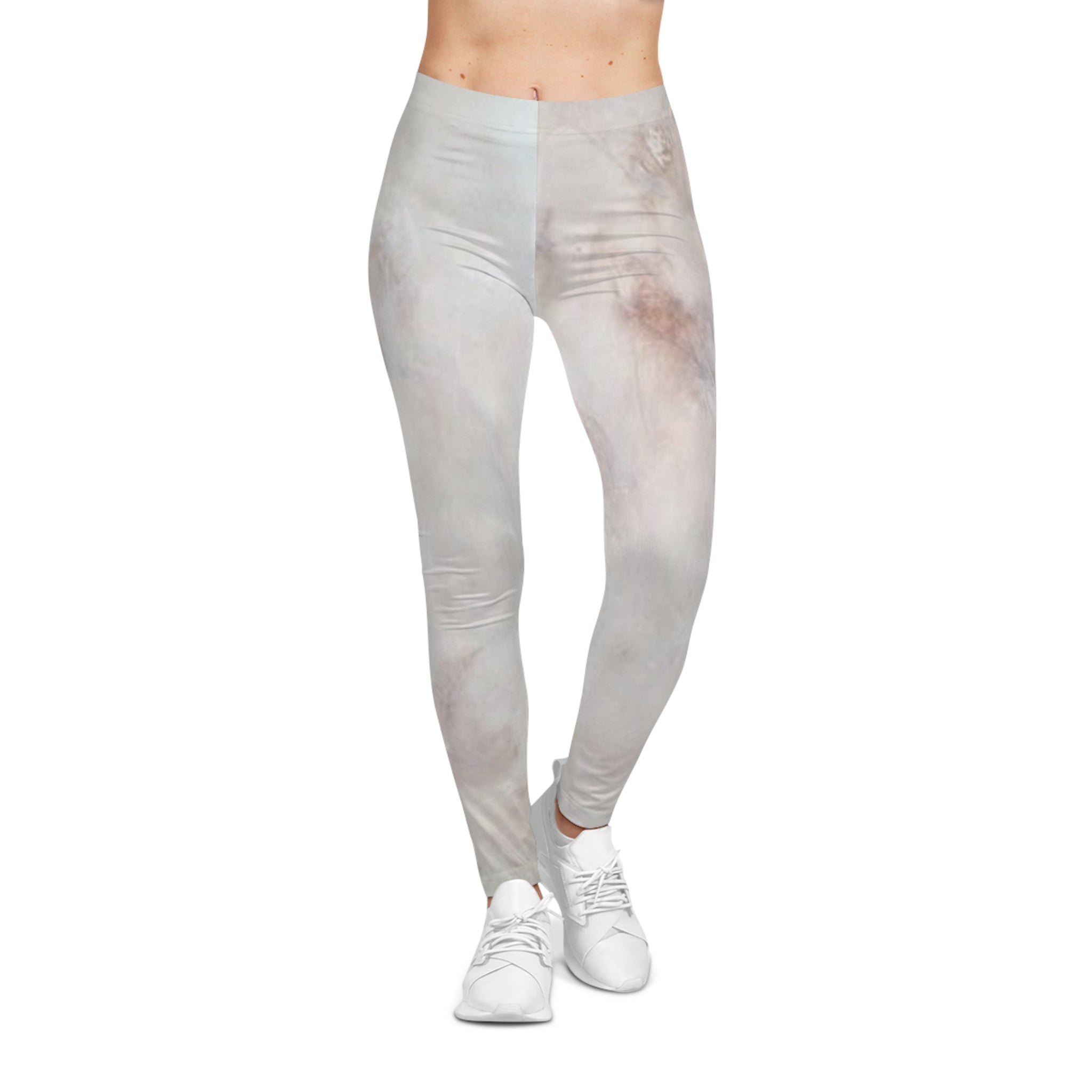 Women's Casual Leggings with In the Pink Abstract Art Design by Studio Blitz|