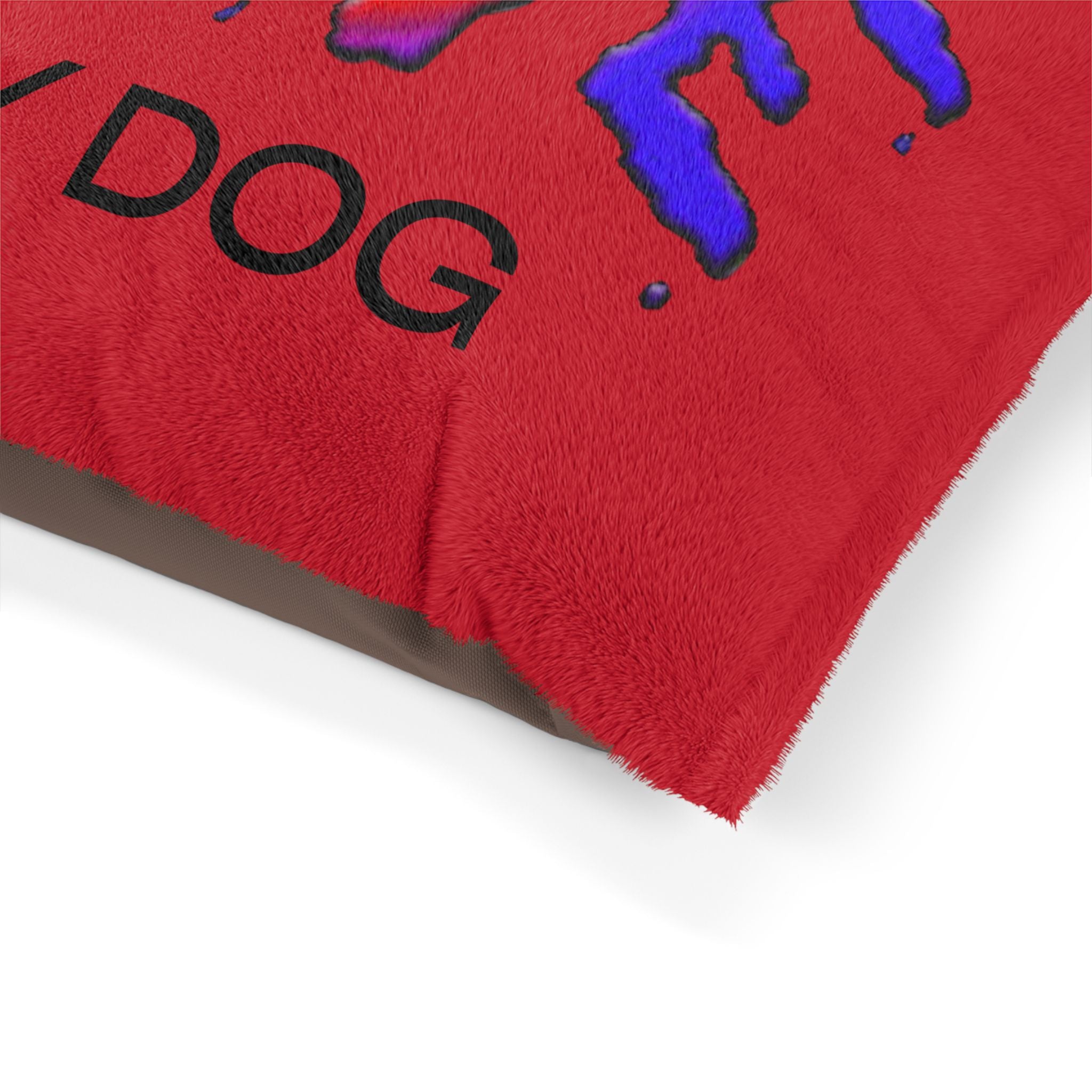 Vibrant Red Dog Bed -  Comfy with LOVE Art Design by Studio Blitz