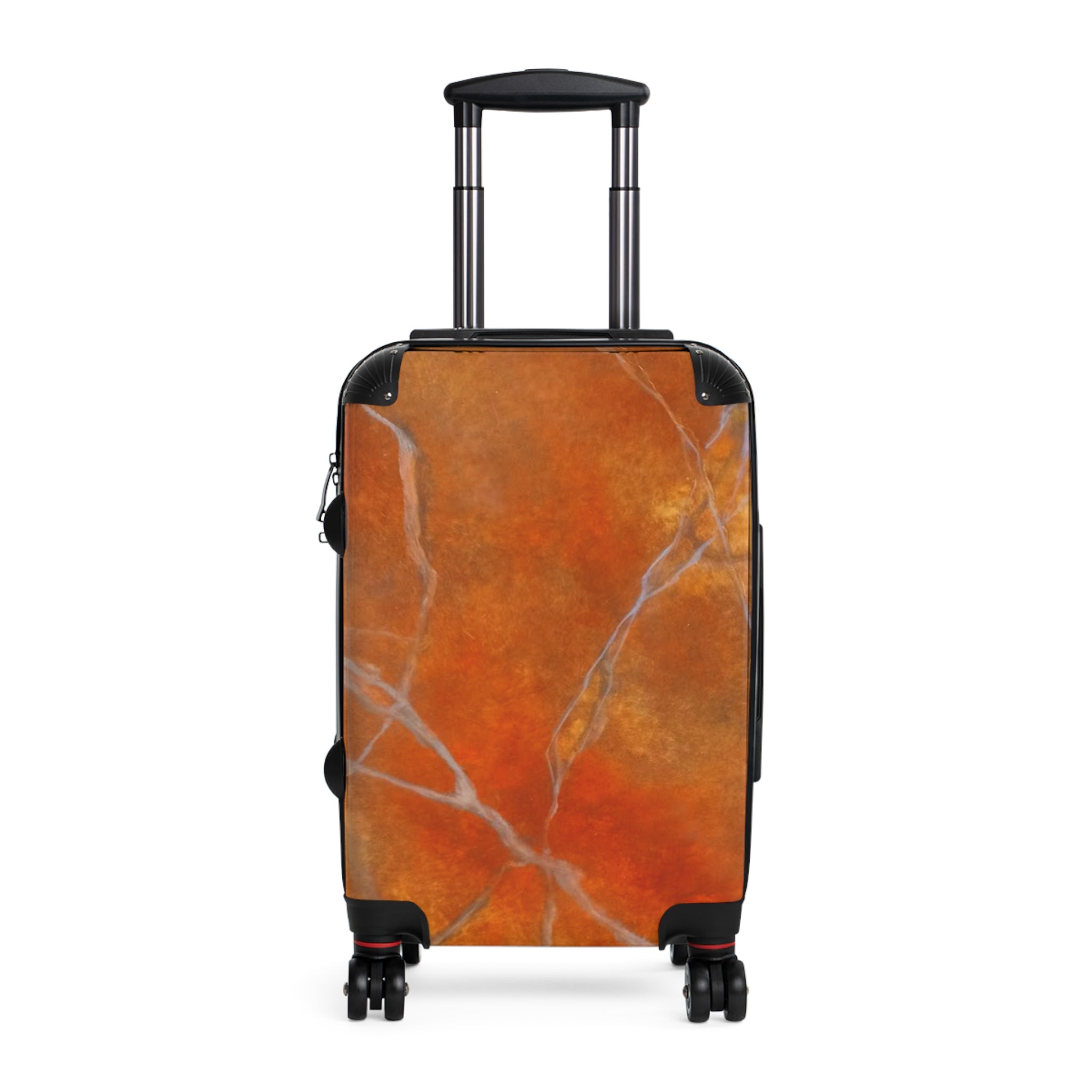 Suitcase - Red/Orange Marble Design by Studio Blitz