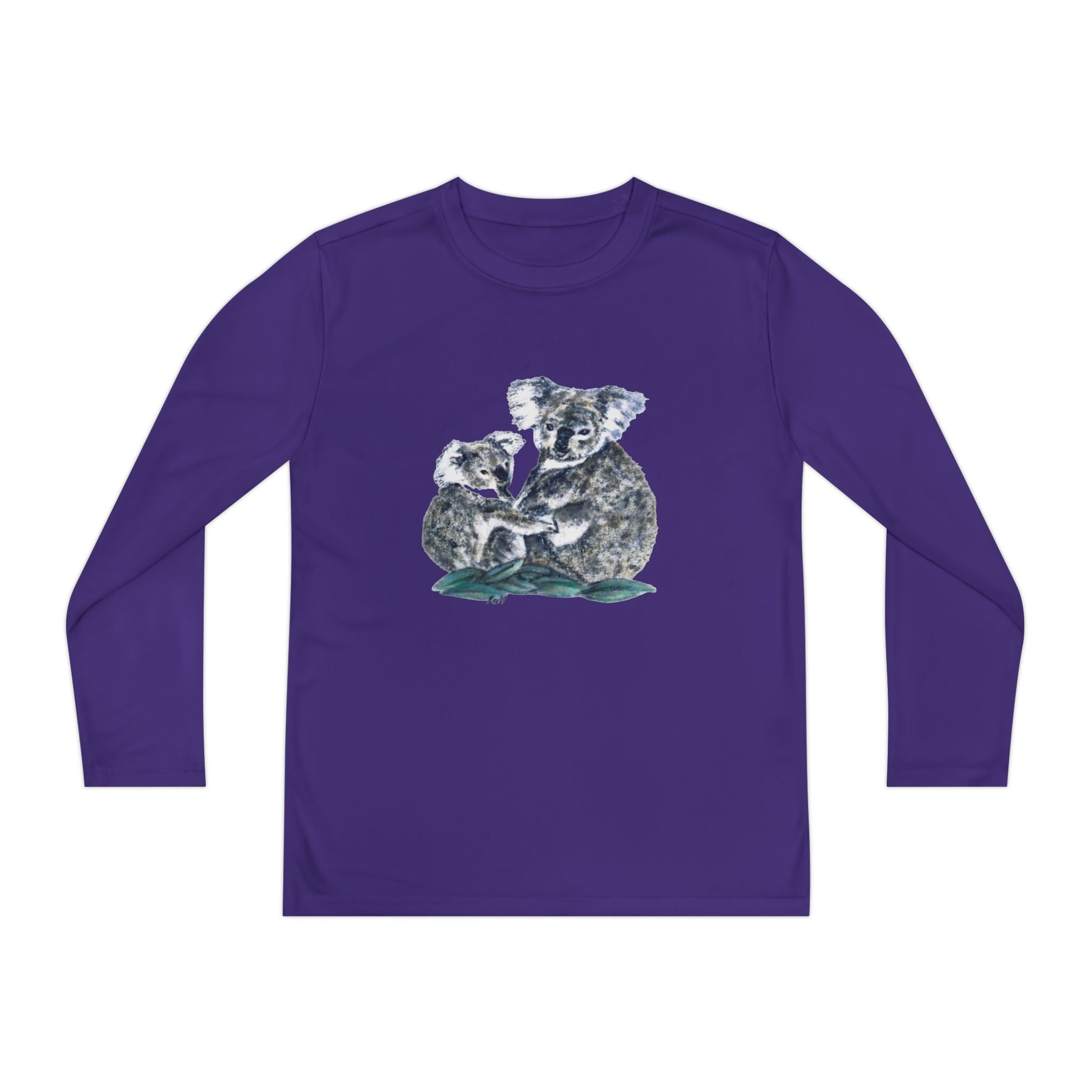 Youth Long Sleeve Tee Koala and Turtle Design