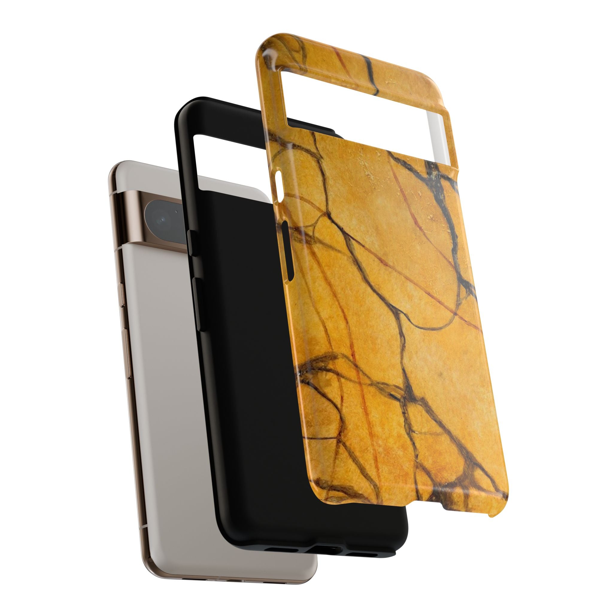 Sexy Gold Marbleized Phone Cases designed by Studio Blitz