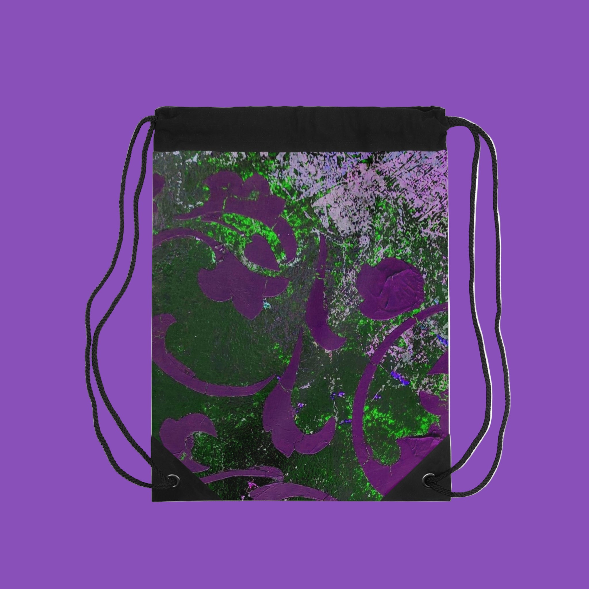 Vibrant Floral Drawstring Bag Designed by Studio Blitz