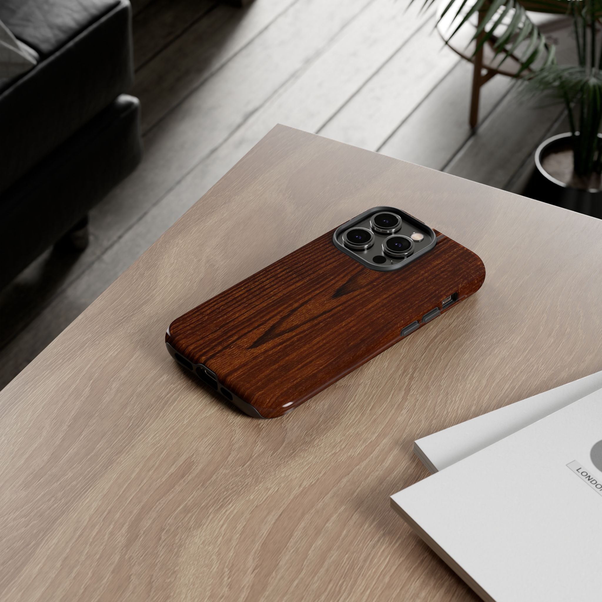 Tough Phone Case in Wooden Design by Studio Blitz