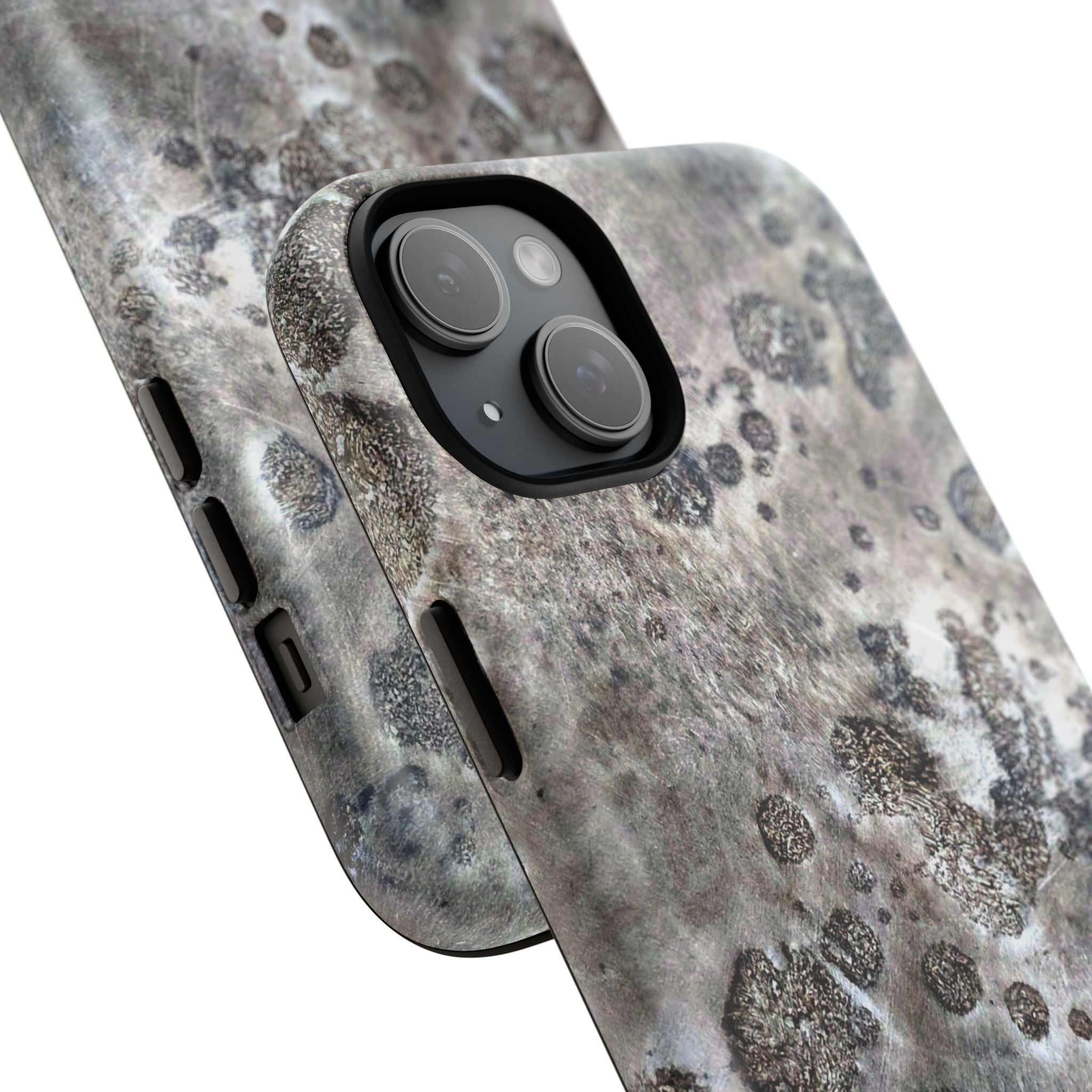 Tough Magnetic Phone Case with Moon Rock Art Design by Studio Blitz