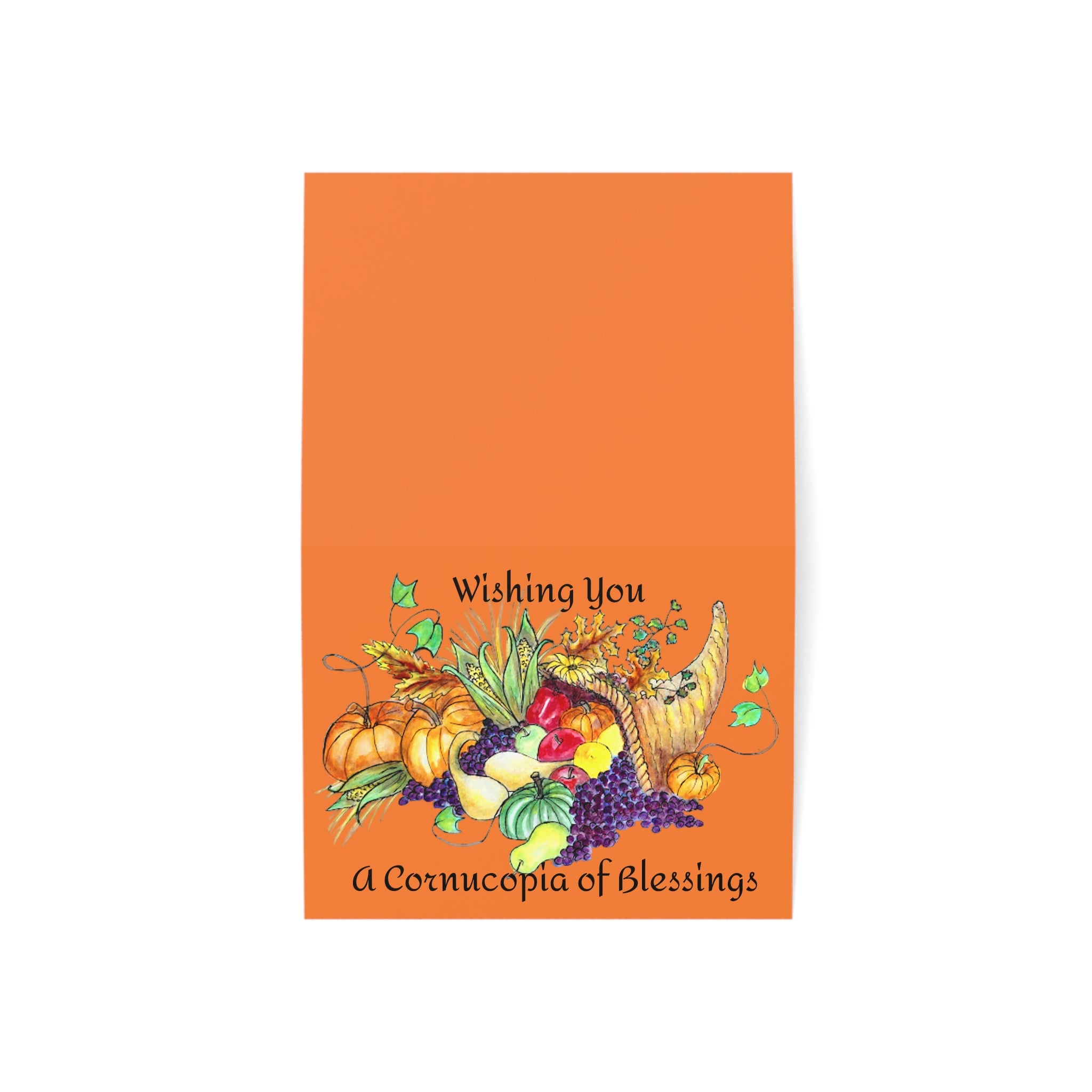 Cornucopia Thanksgiving Greeting Cards painted by Studio Blitz