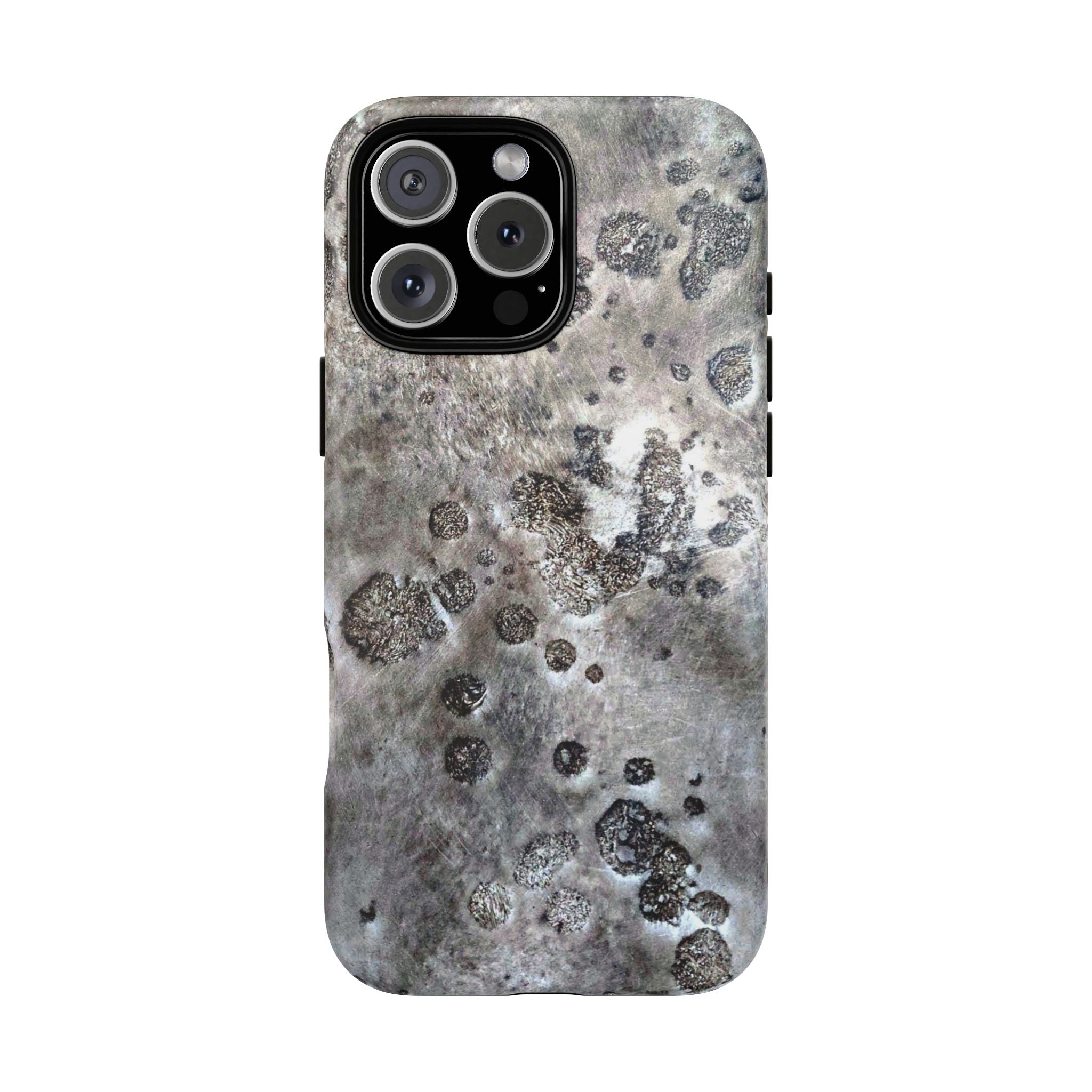 Tough Magnetic Phone Case with Moon Rock Art Design by Studio Blitz