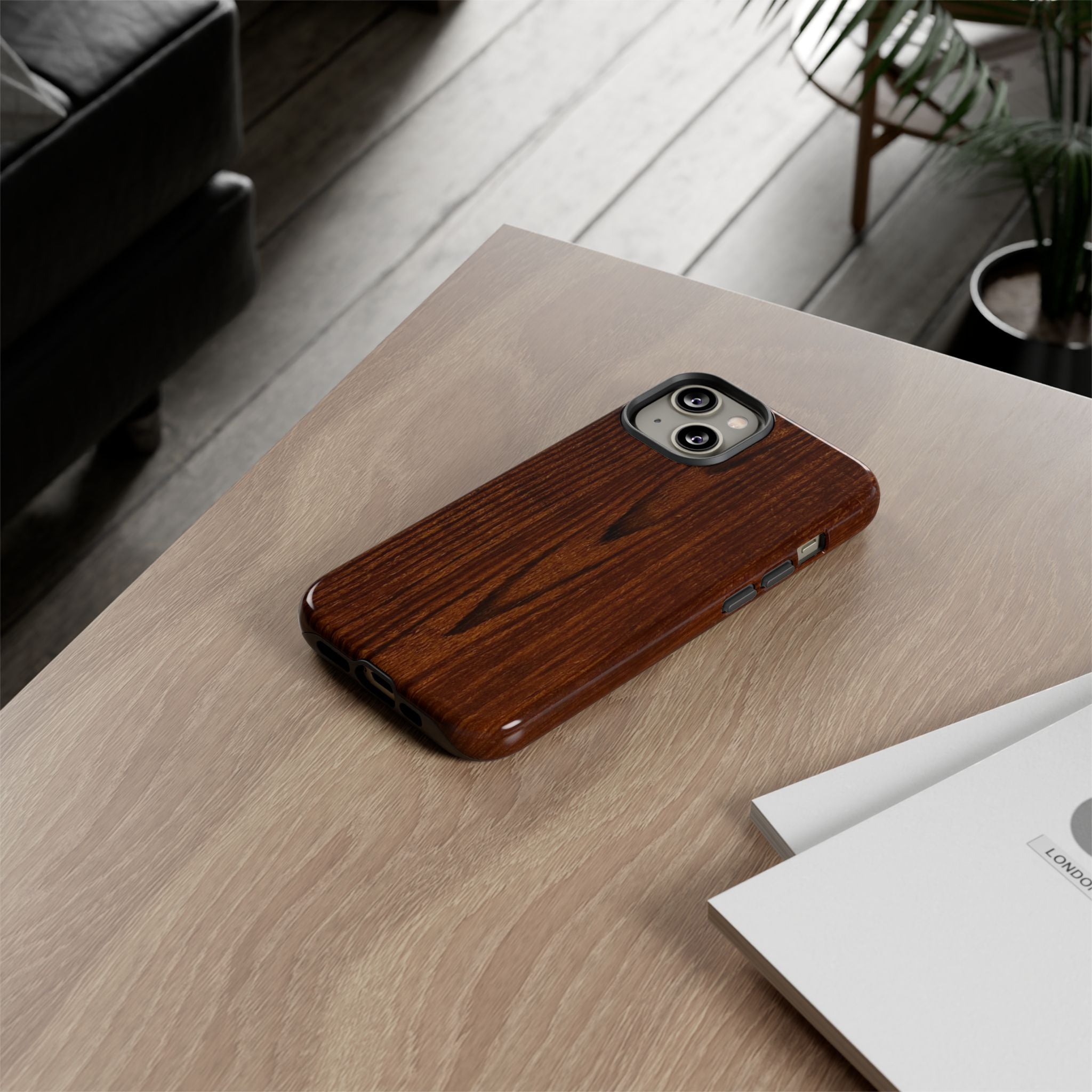 Tough Phone Case in Wooden Design by Studio Blitz