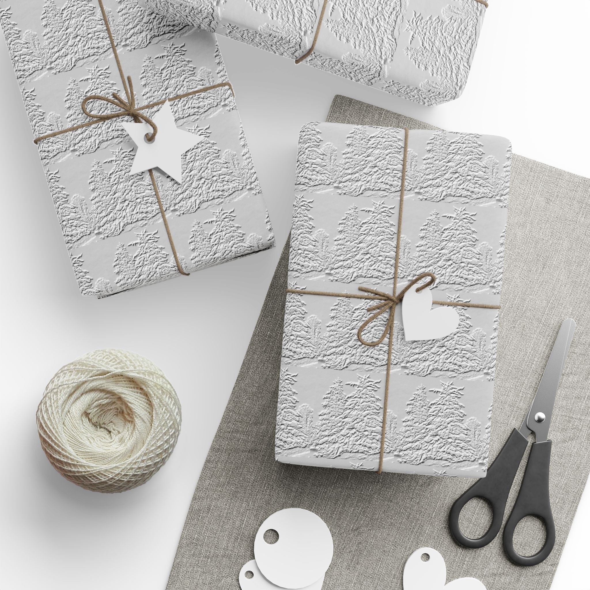Elegant Winter Wonderland Textured Wrapping Papers designed by Studio Blitz for All Occasions
