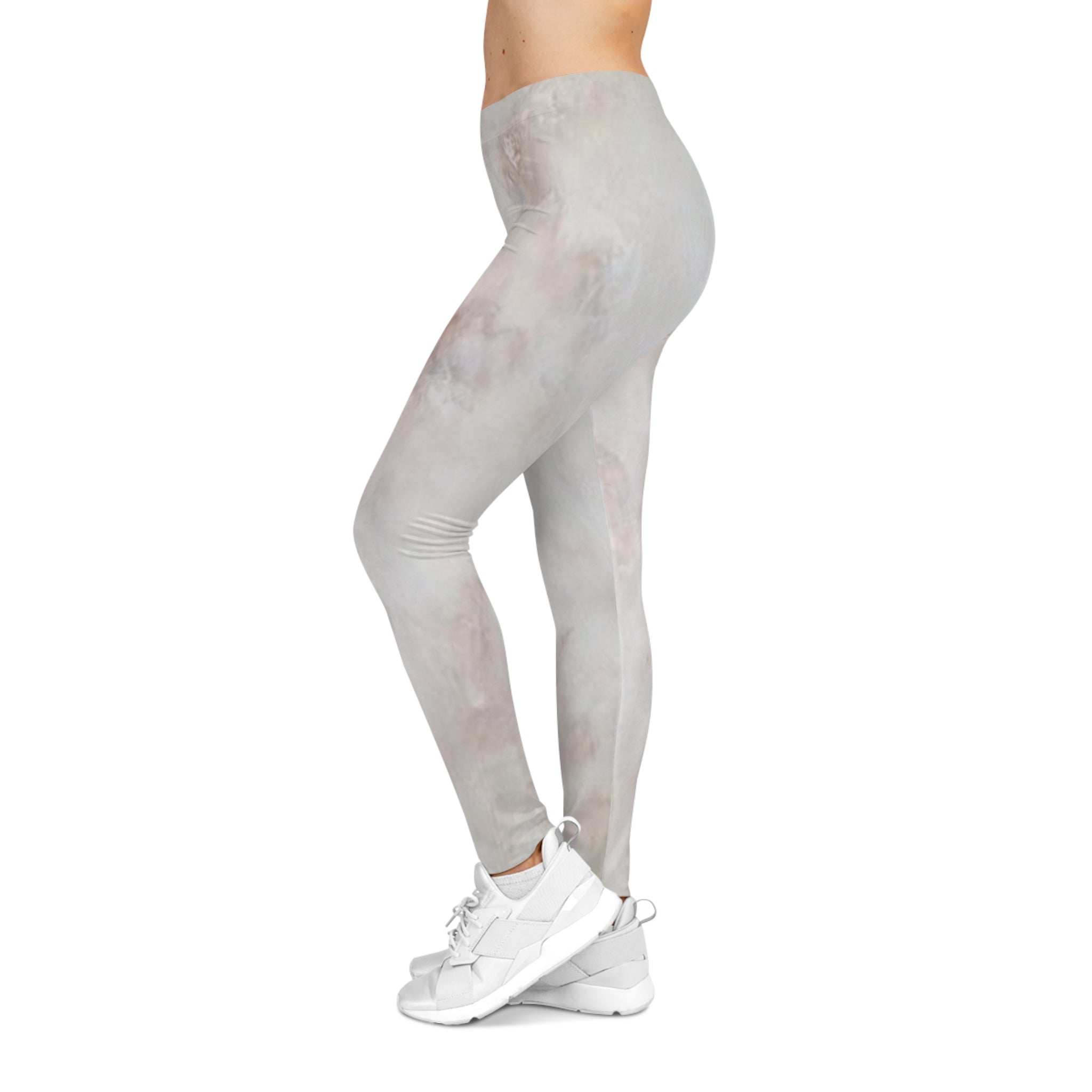 Women's Casual Leggings with In the Pink Abstract Art Design by Studio Blitz|