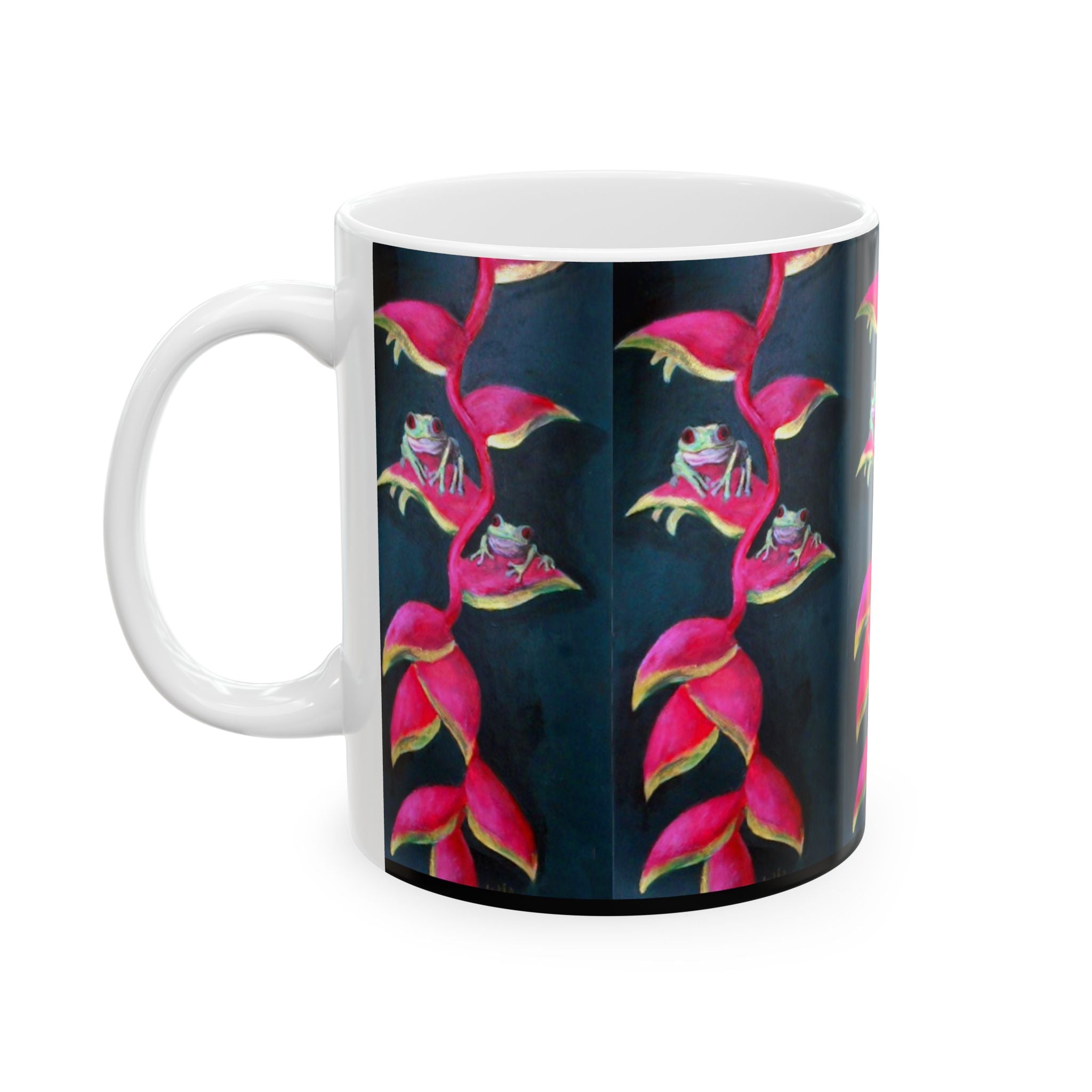 Mug - Tiny Jungle Frogs Everywhere Art Design by Studio Blitz