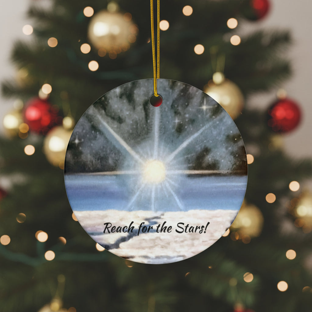 Painted Star-shaped Ceramic Ornament by Studio Blitz