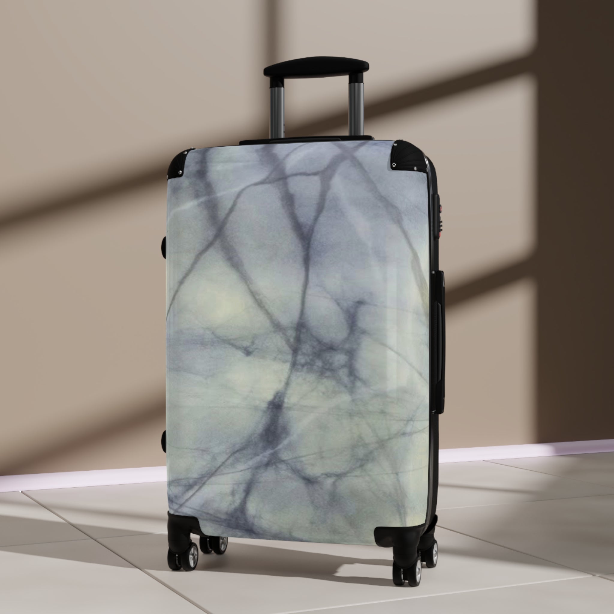Suitcase - Elegant White Marble Art Design by Studio Blitz