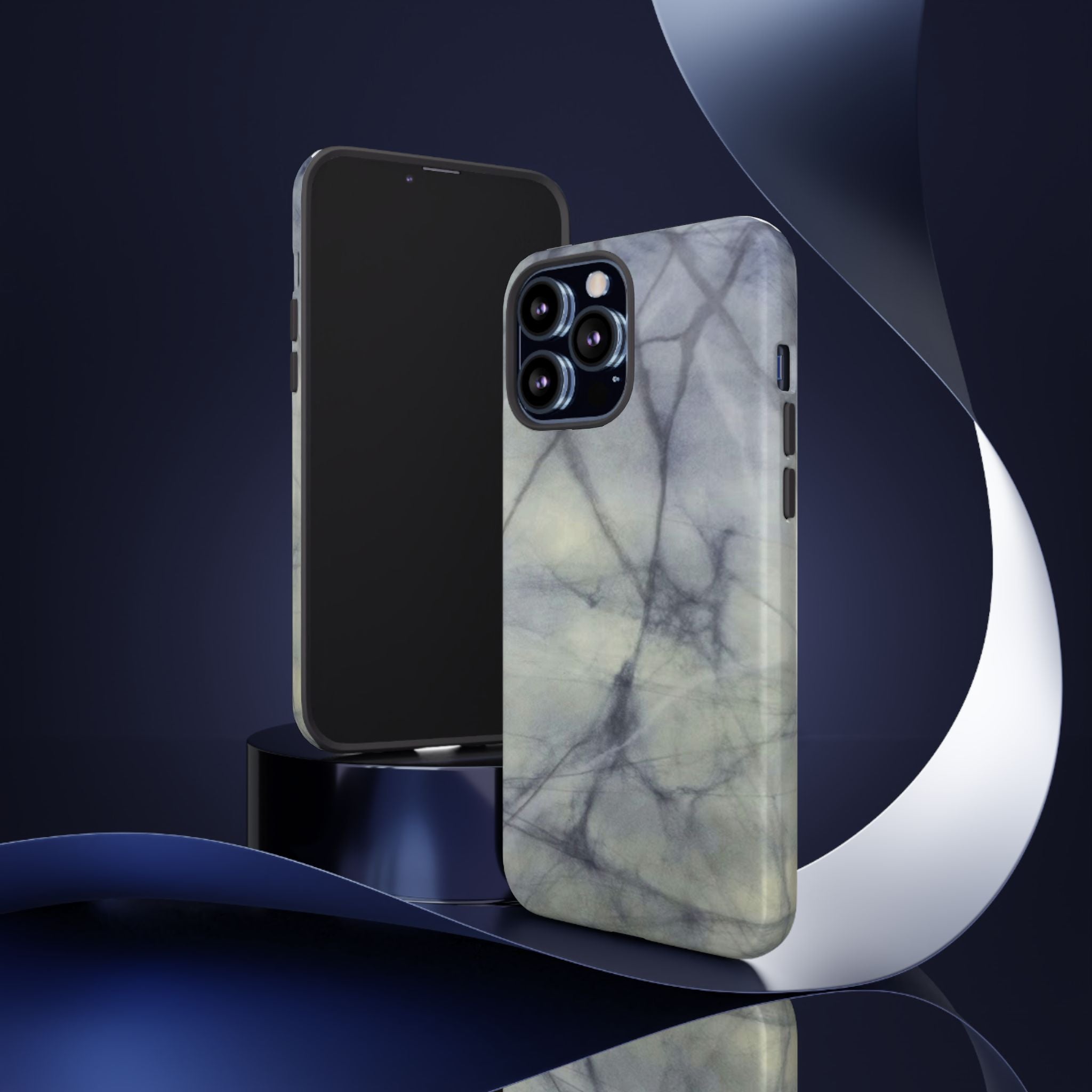 Phone Case, Eye-catching White Marble Look Tough Case by Studio Blitz