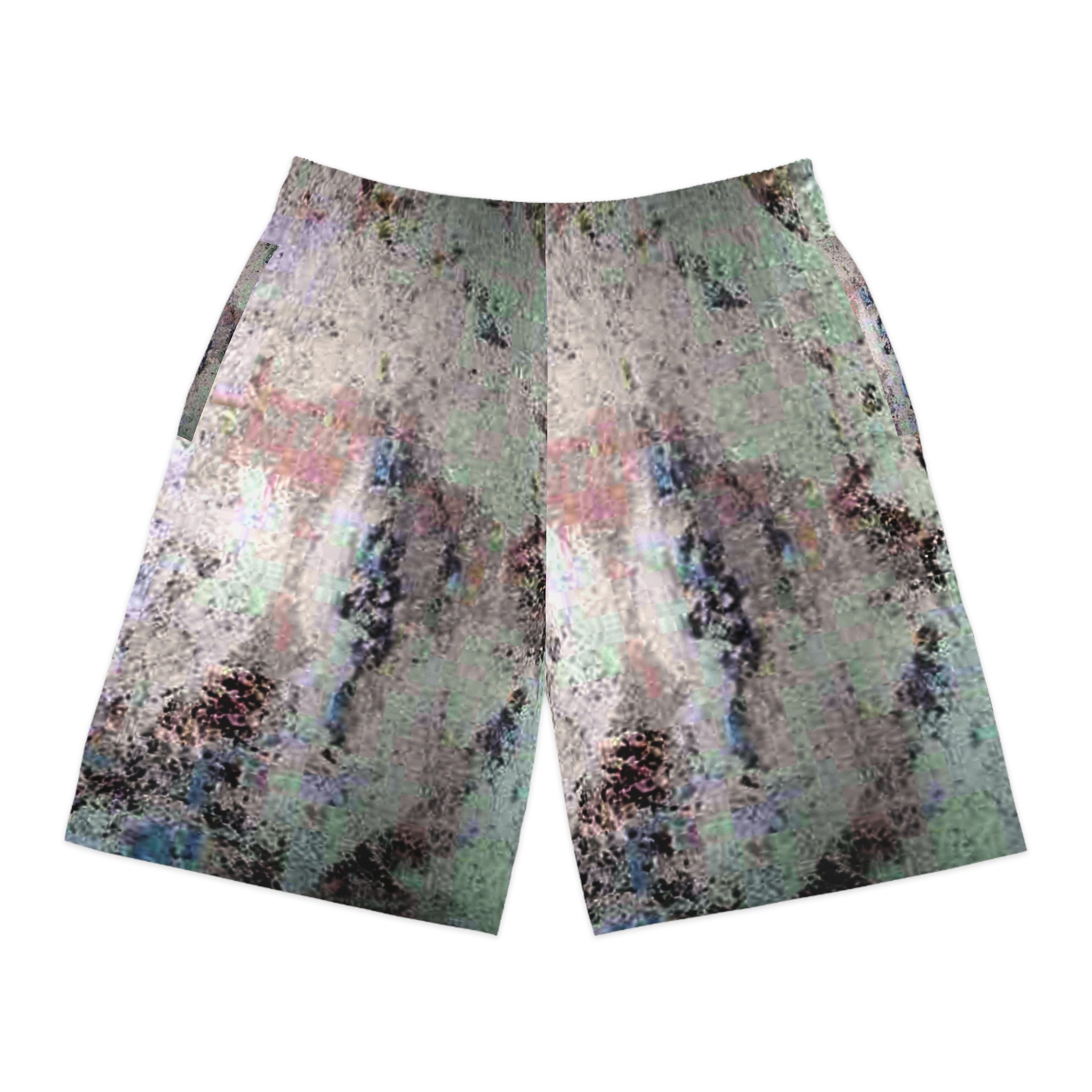 Trendy Men's Jogger Shorts - featuring Abstract Art Design by Studio Blitz,