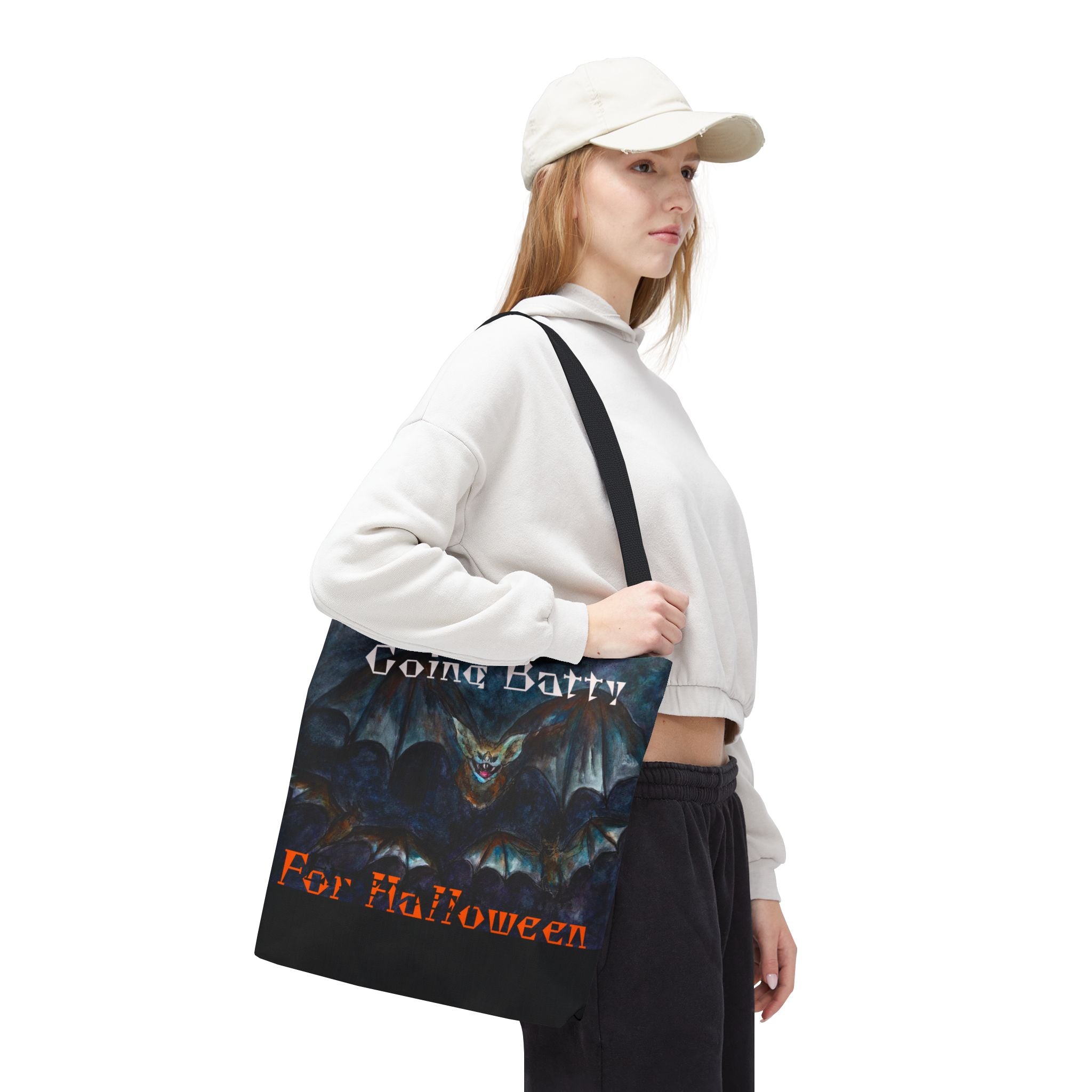 Spooky  Bat Halloween Tote Bag designed by Studio Blitz