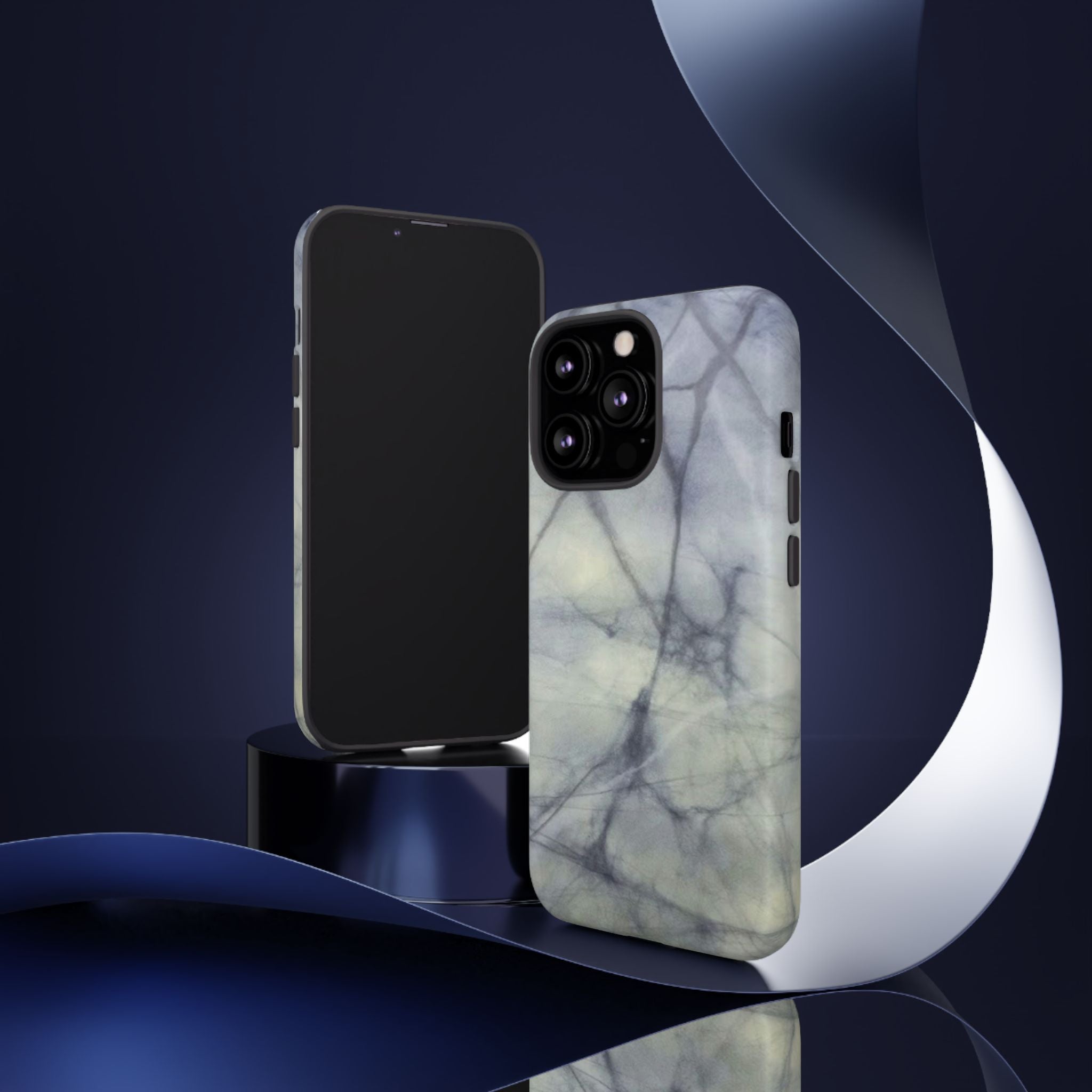 Phone Case, Eye-catching White Marble Look Tough Case by Studio Blitz