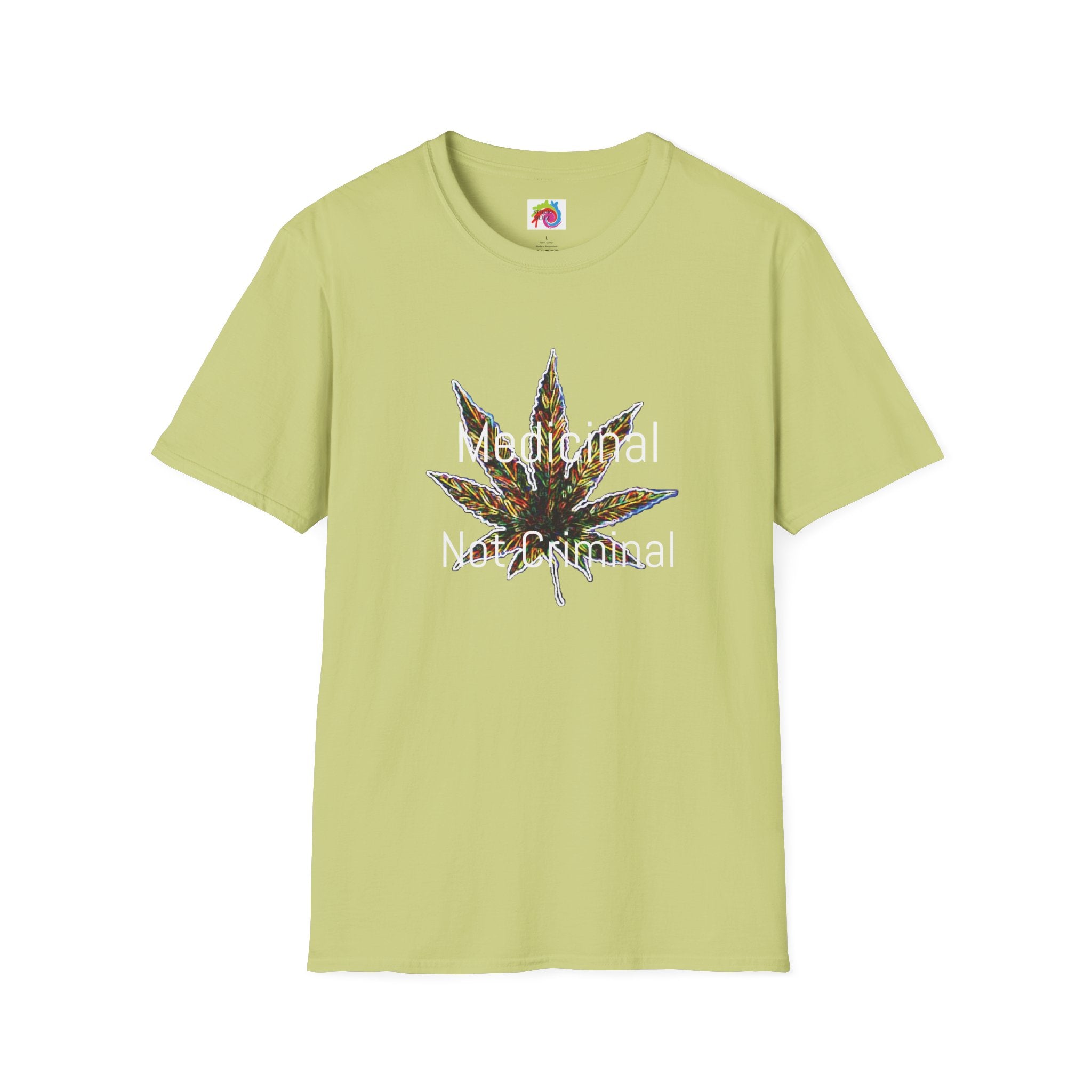 Unisex Colorful Cannabis T-Shirt designed by Studio Blitz