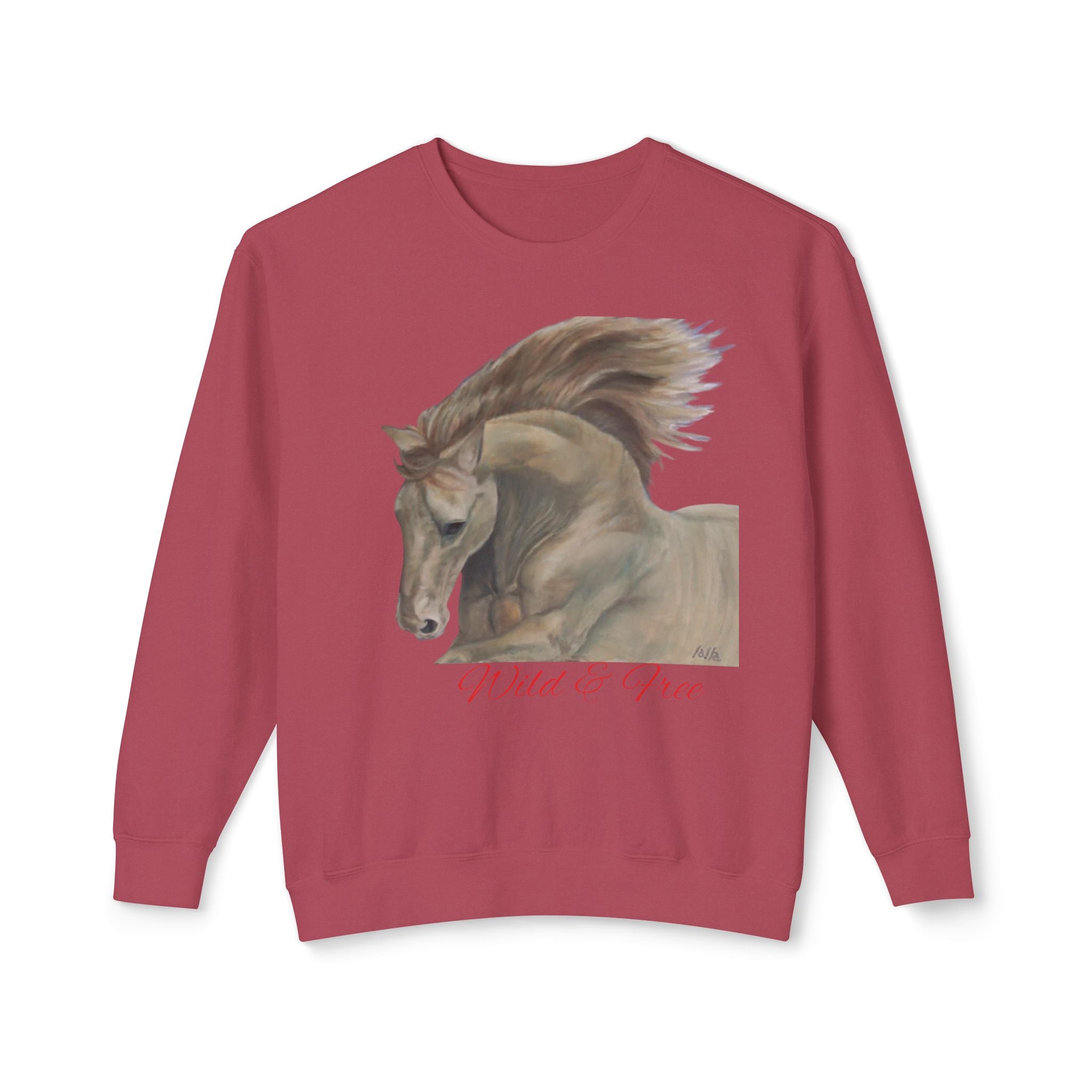 Horse Lovers Unisex Sweatshirt - Wild & Free Art Design by Studio Blitz
