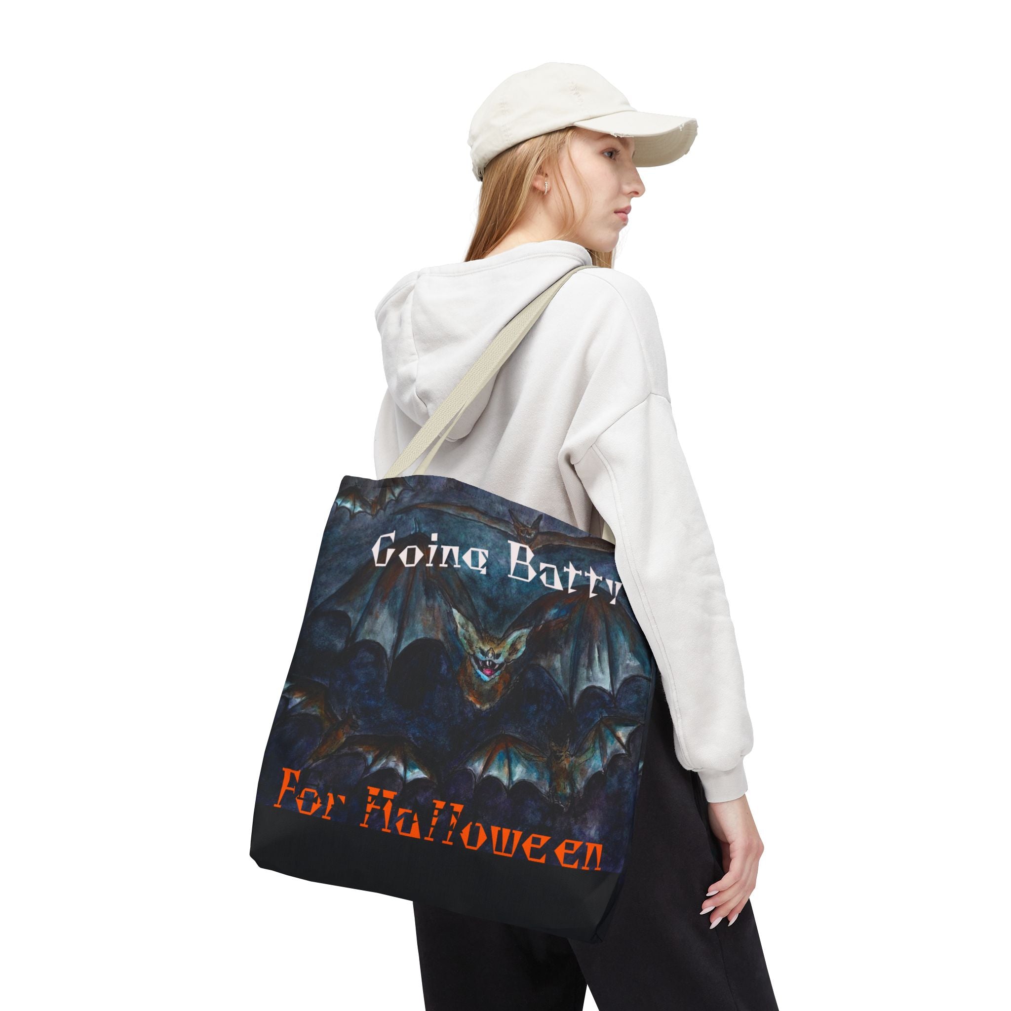 Spooky  Bat Halloween Tote Bag designed by Studio Blitz