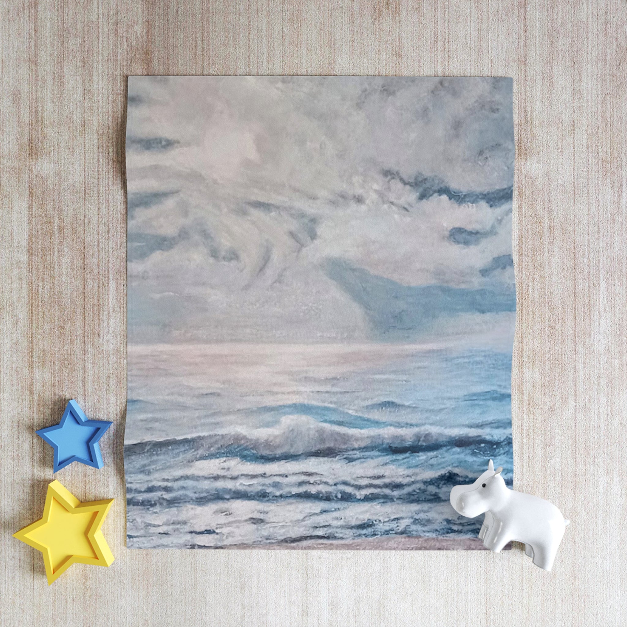 Cozy Ocean Waves Throw Blanket, Beach Decor, Soft Home Accessory, Perfect Gift for Ocean Lovers, Living Room Throw