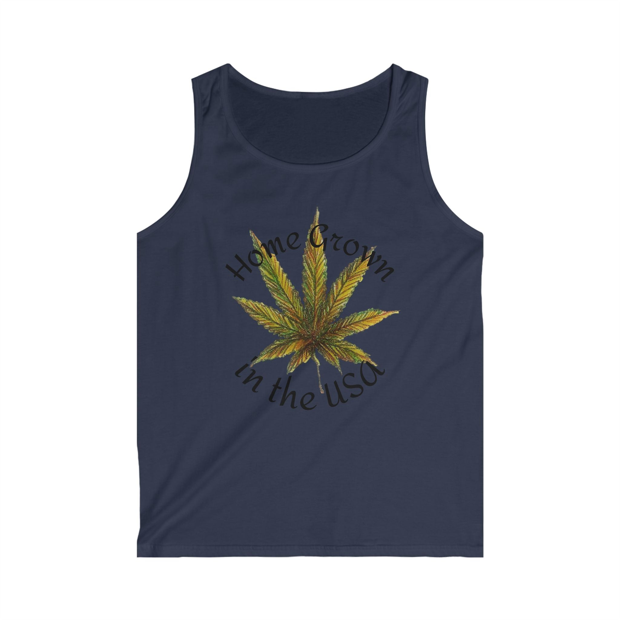 Tank Top - Support Medical Marijuana USA Red White Blue Leaf Image