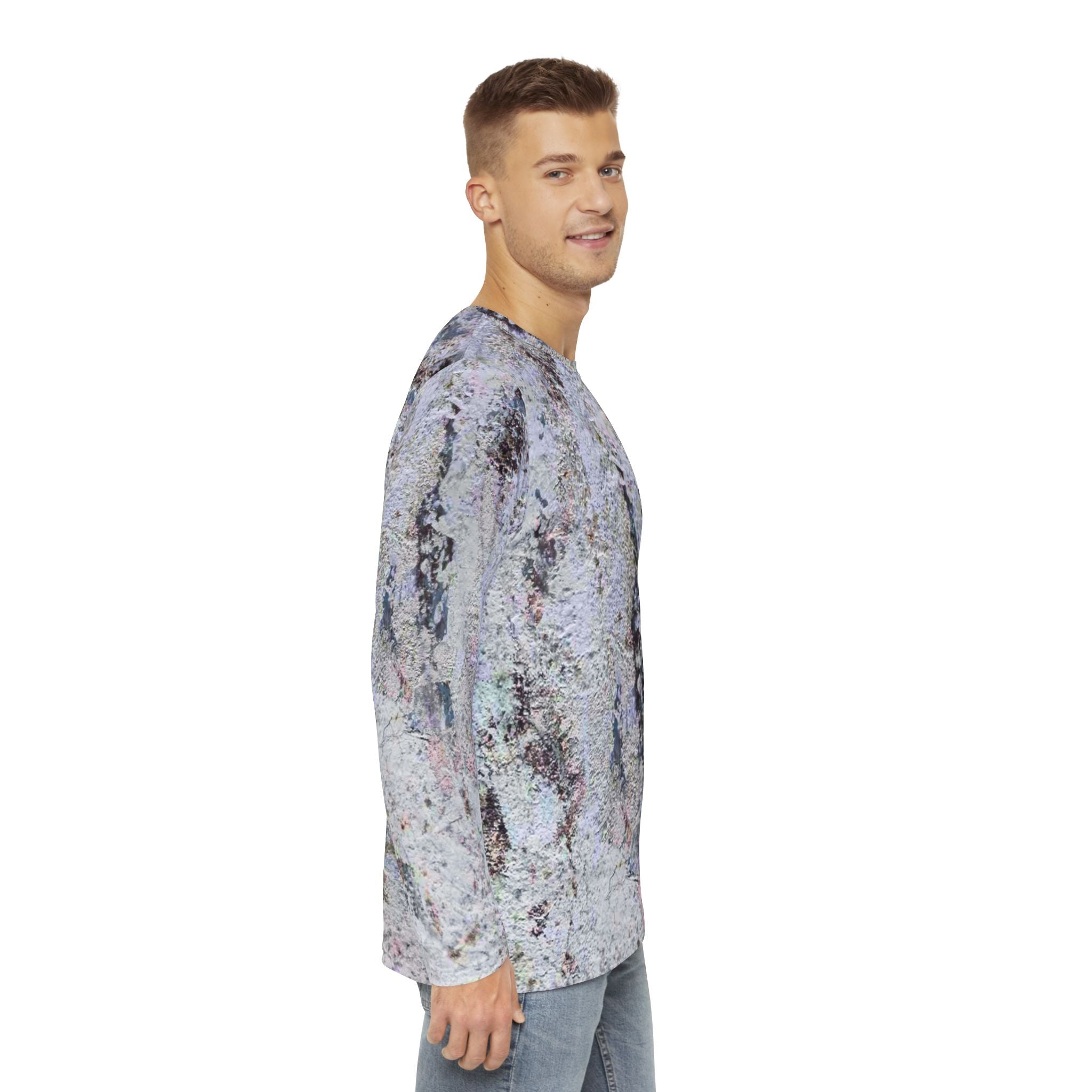 Men's Long Sleeve Shirt - Eye-Catching Abstract Art by Studio Blitz
