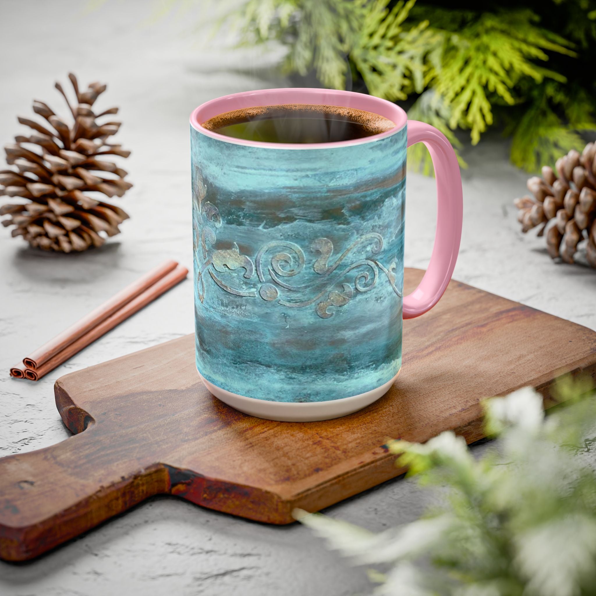 Copy of Artistically painted and scrolled Mugs by Studio Blitz
