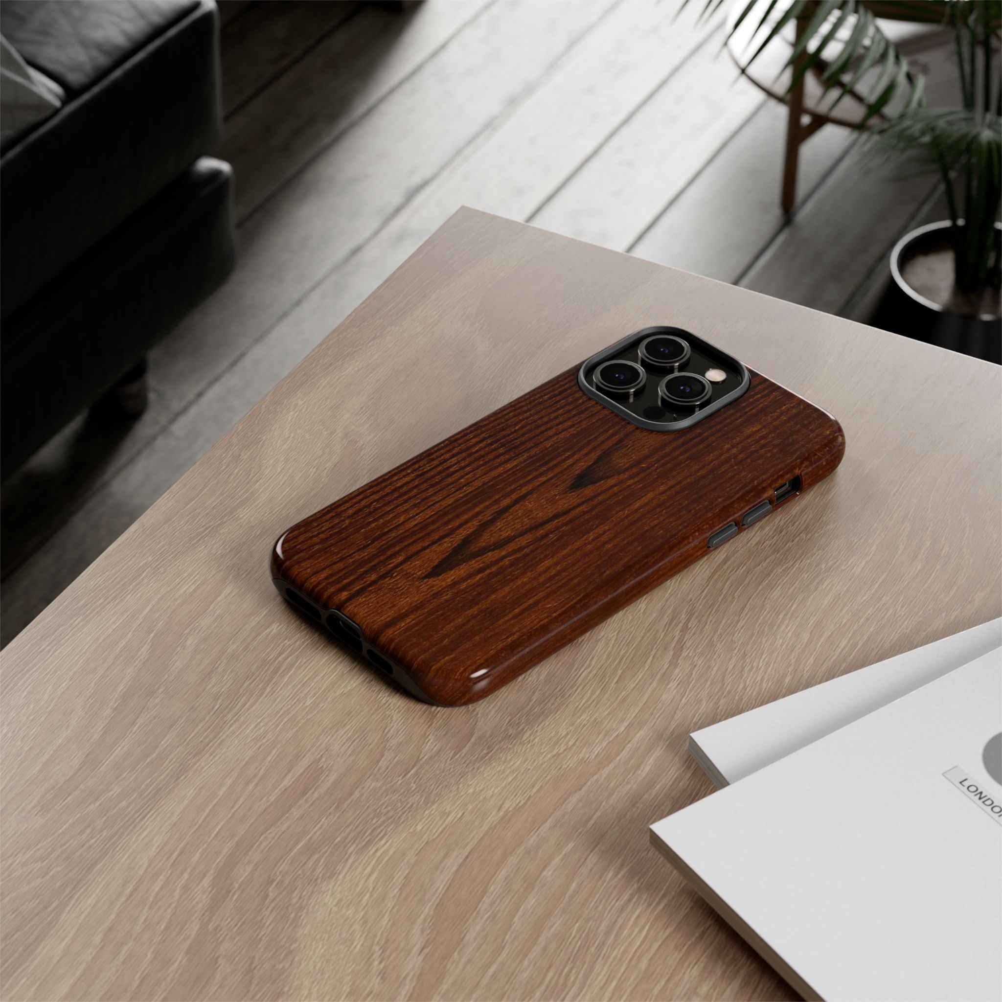 Tough Phone Case in Wooden Design by Studio Blitz