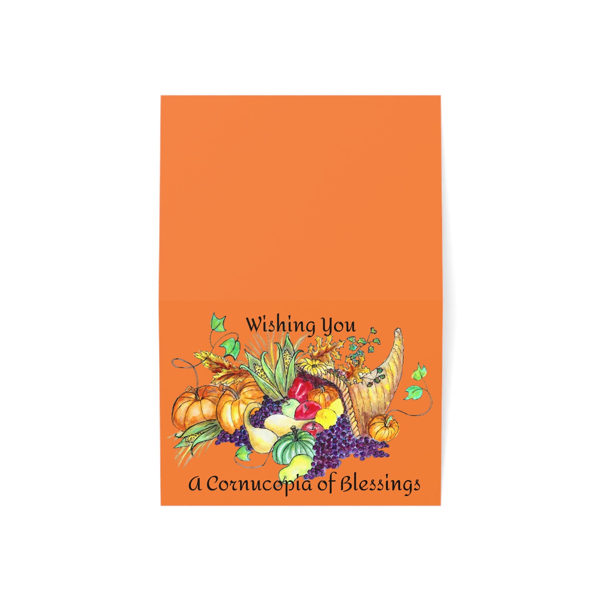 Cornucopia Thanksgiving Greeting Cards painted by Studio Blitz