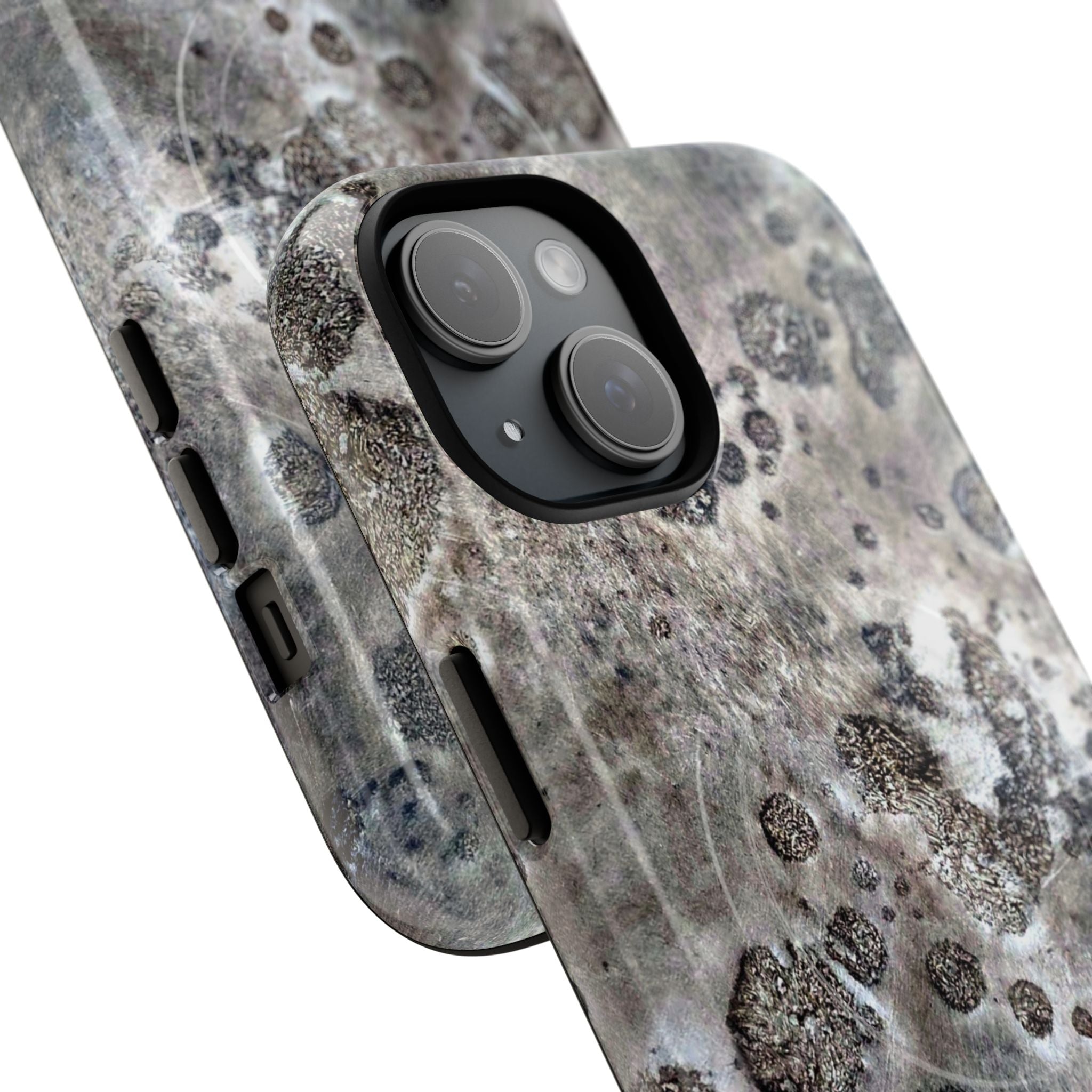 Tough Magnetic Phone Case with Moon Rock Art Design by Studio Blitz