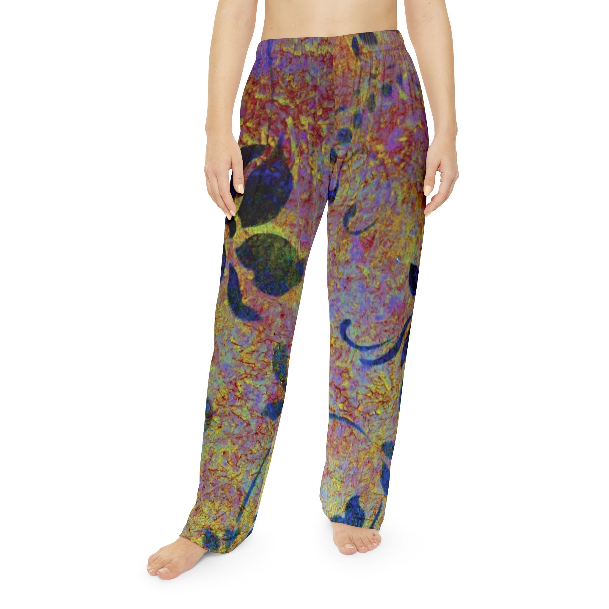 Colorful Floral Women's Pajama Pants designed by Studio Blitz