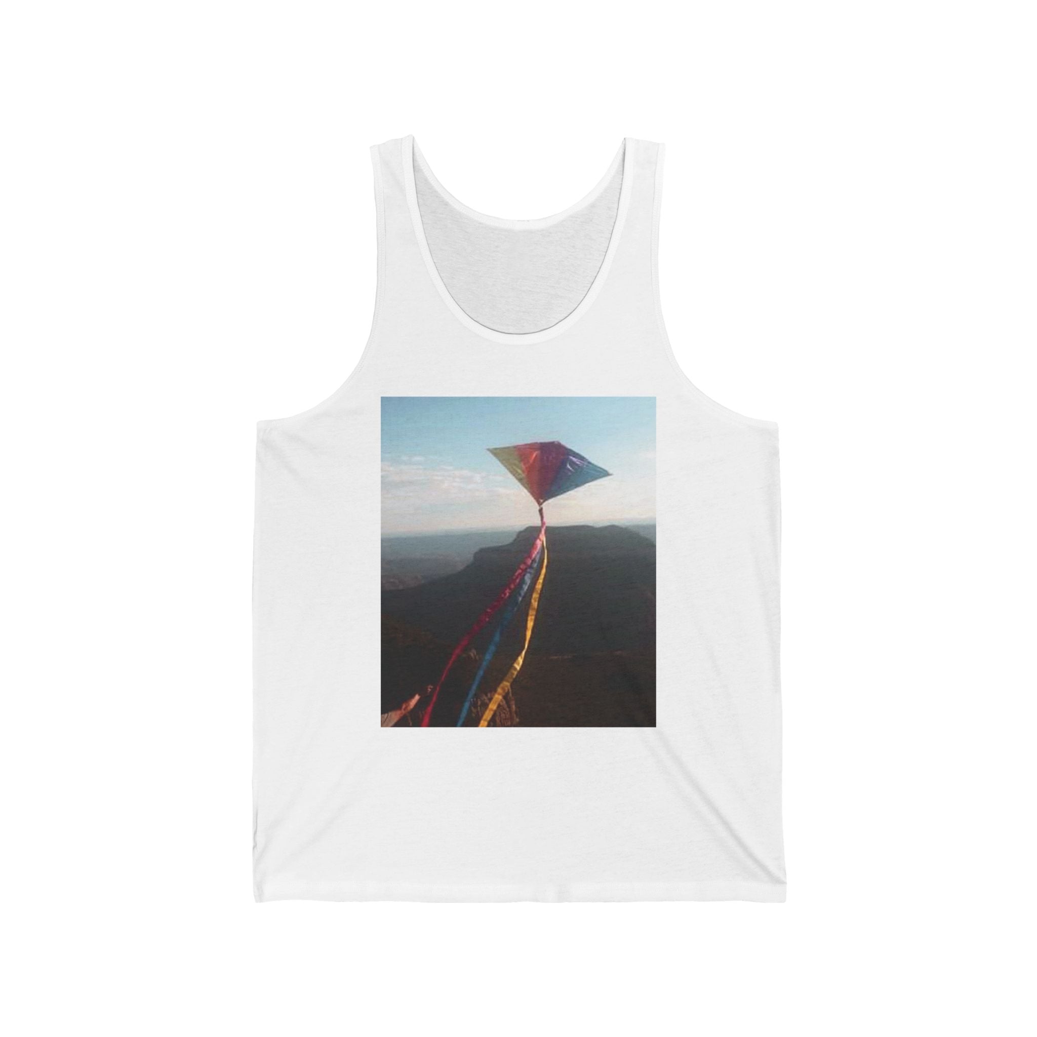 Kite Adventure Unisex Jersey Tank designed by Studio Blitz.