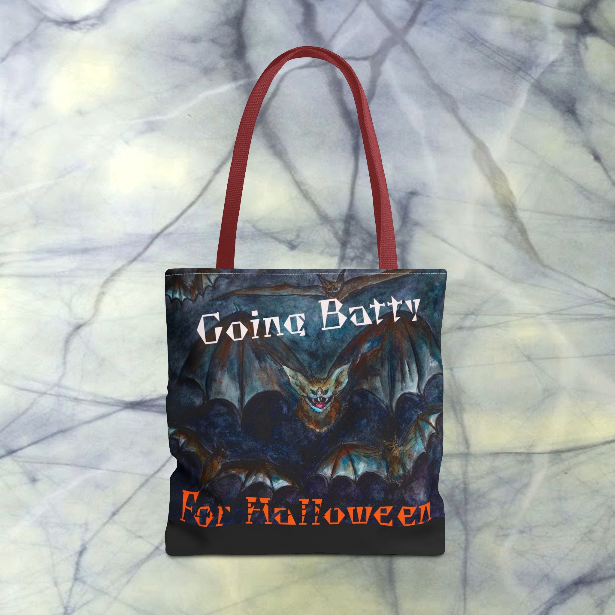 Spooky  Bat Halloween Tote Bag designed by Studio Blitz