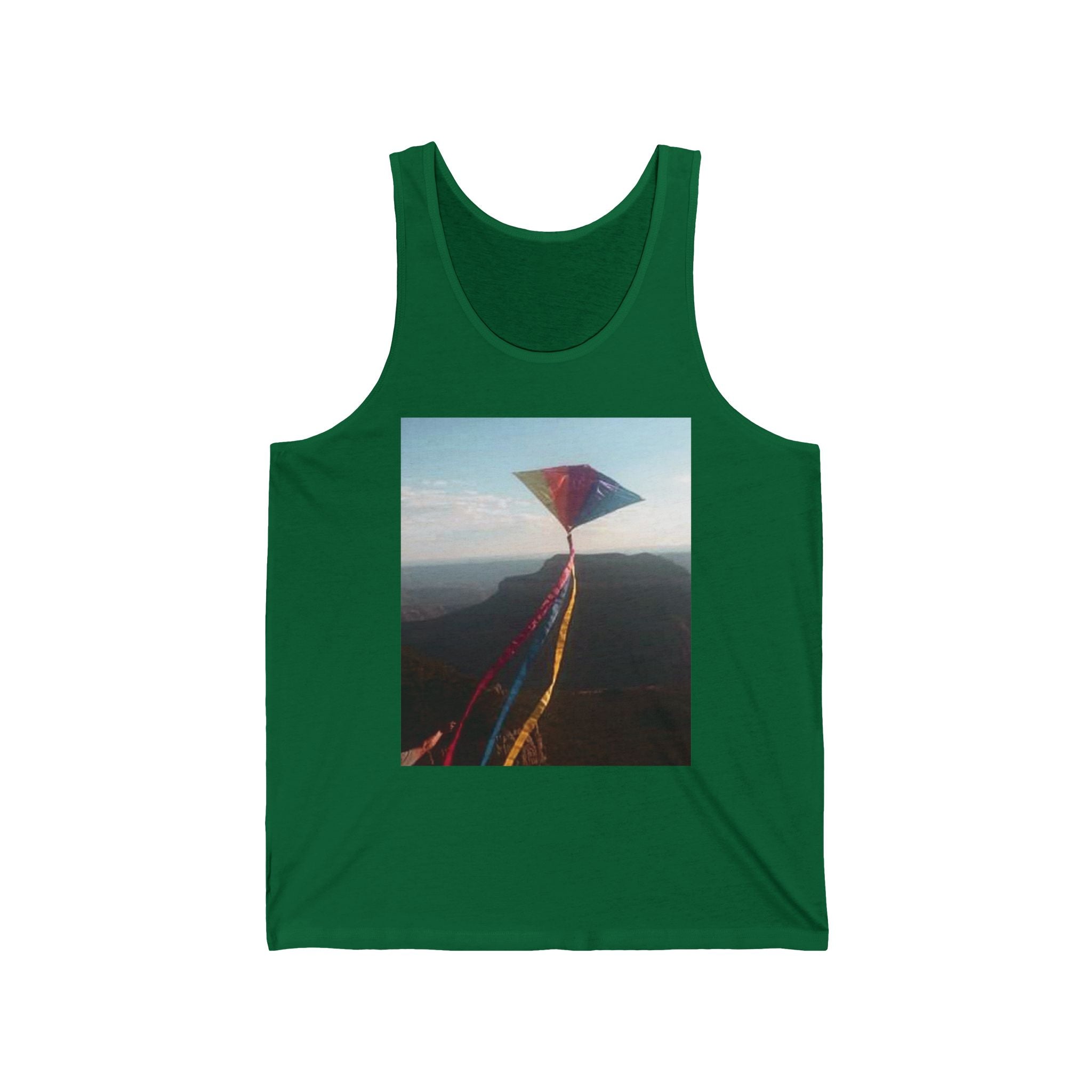Kite Adventure Unisex Jersey Tank designed by Studio Blitz.