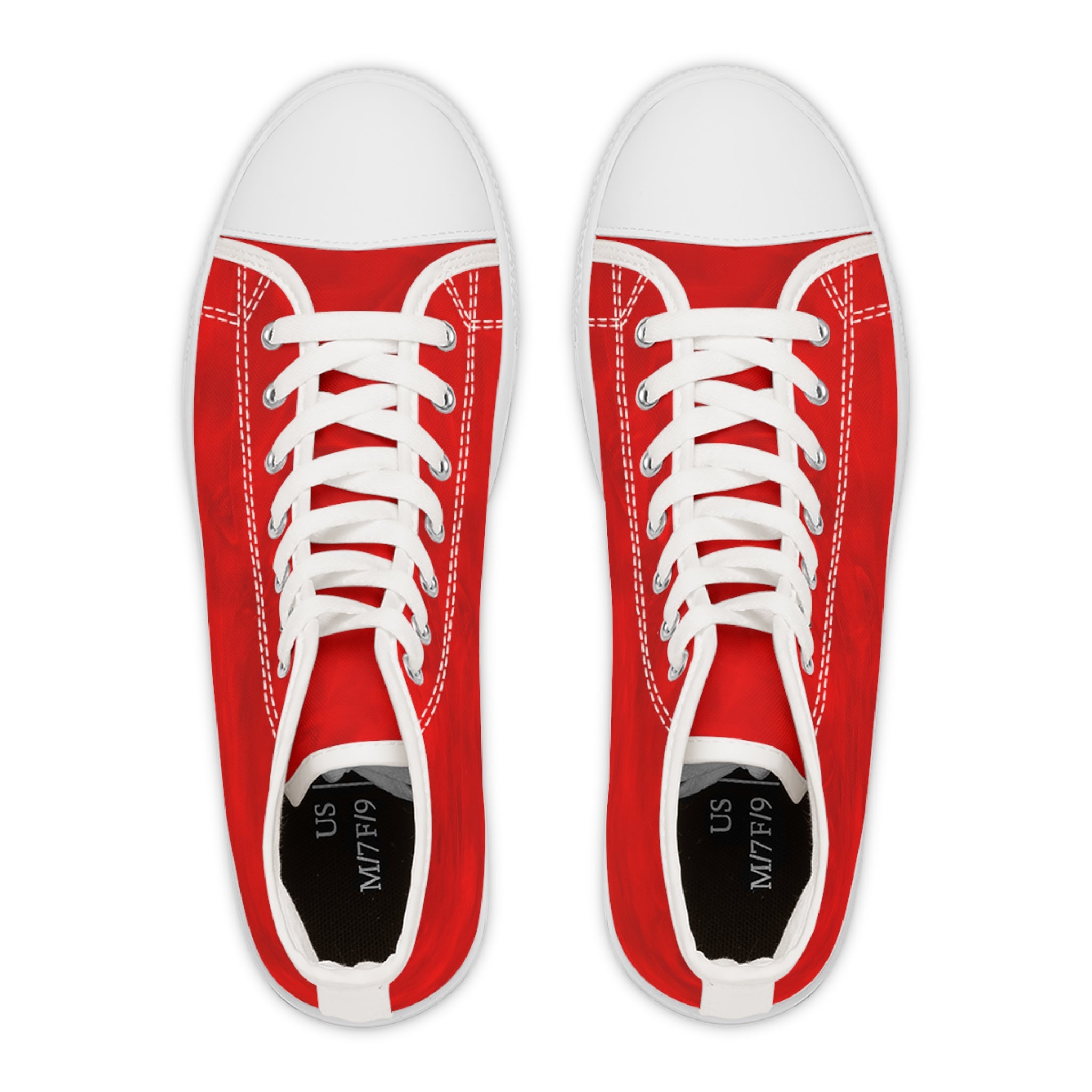 High Top Sneakers - Trendy Red Art Design by Studio Blitz