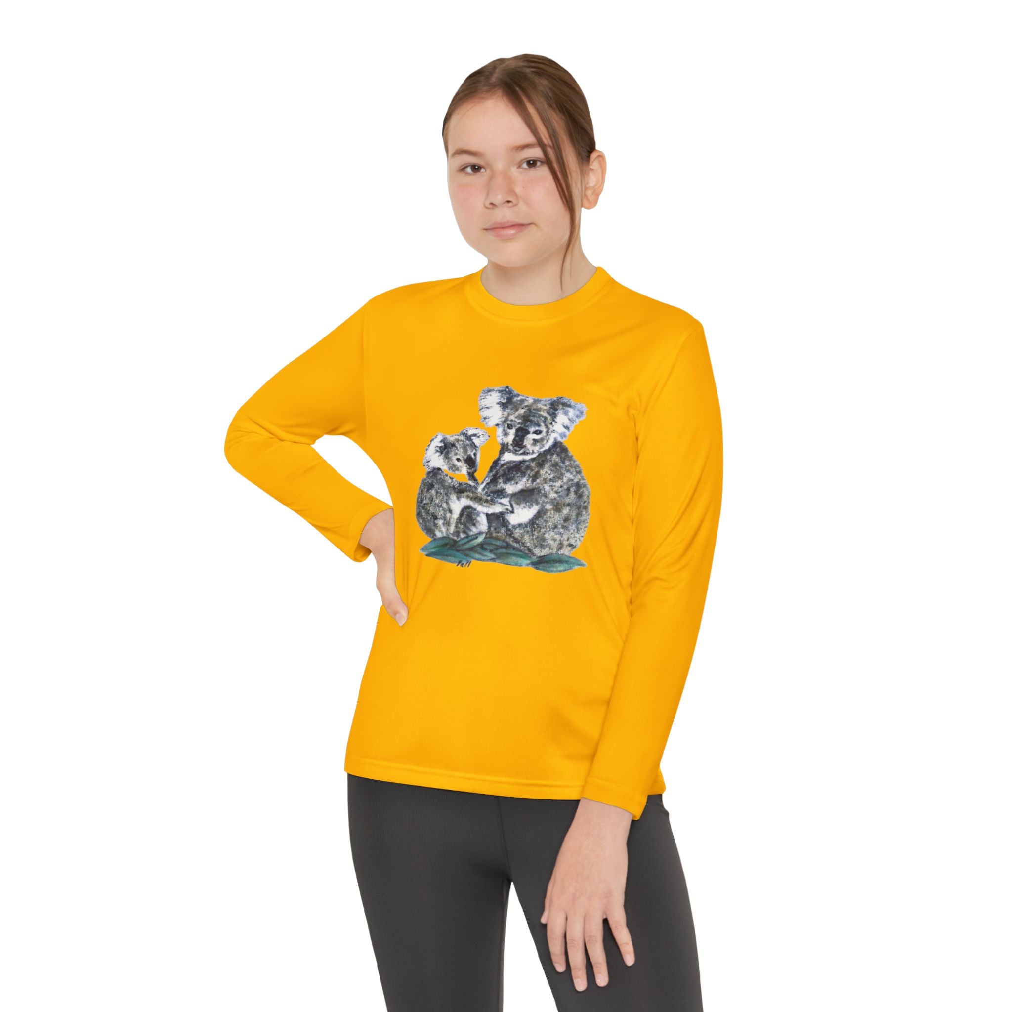 Youth Long Sleeve Tee Koala and Turtle Design