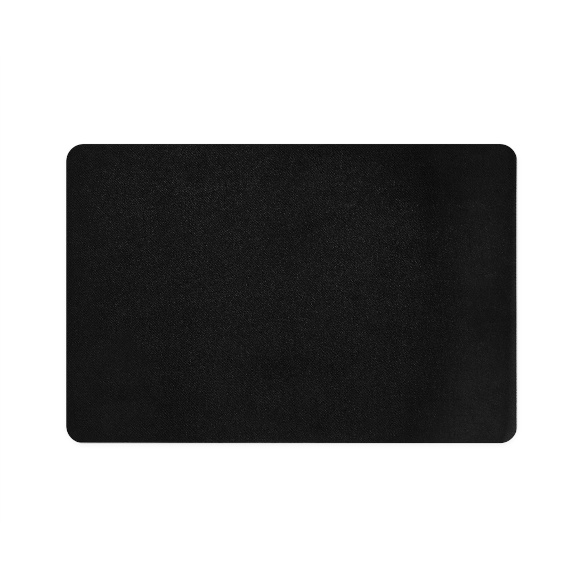 Black rectangular back of the FurBaby Love Mat on a white background