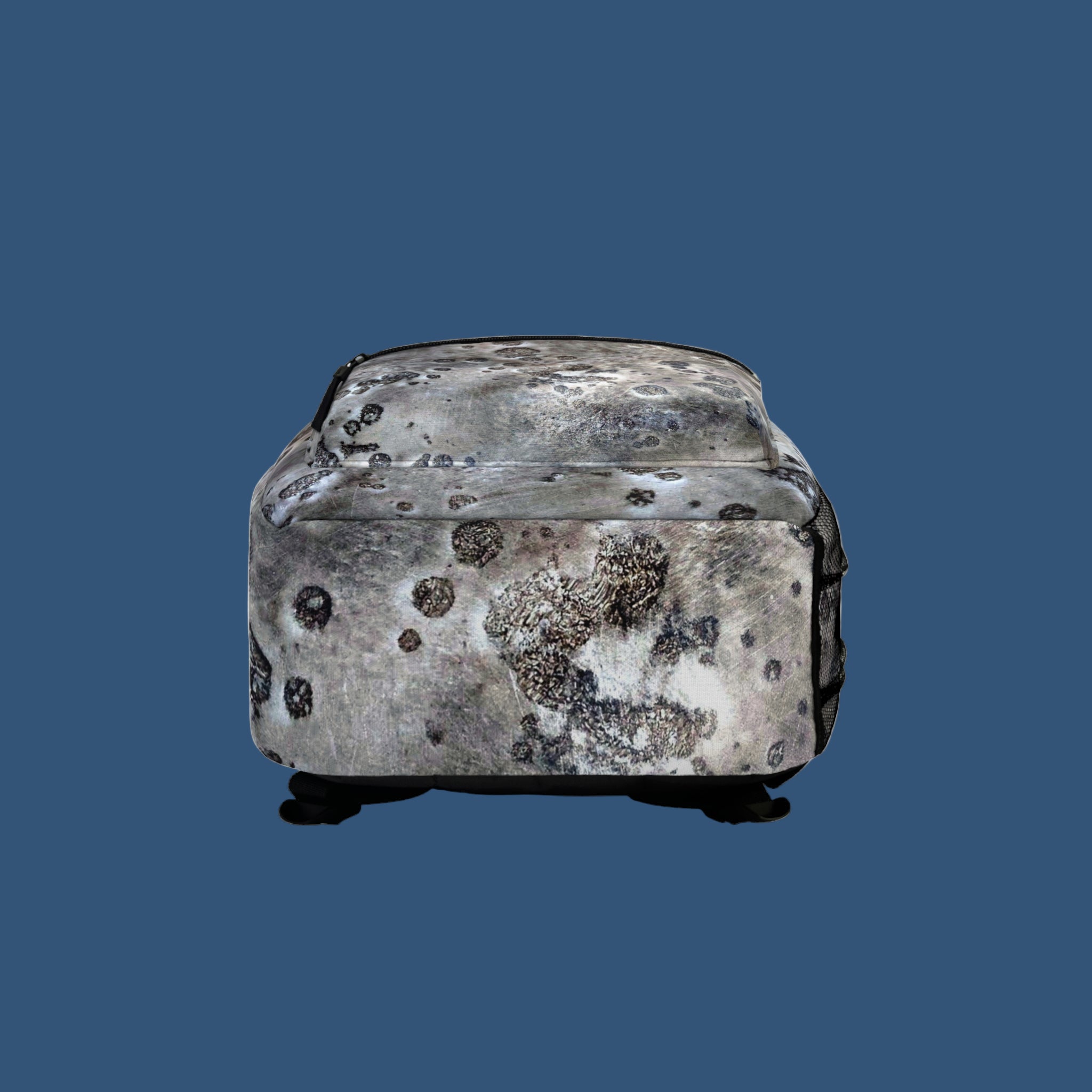 Abstract Art bottom of backpack on blue background